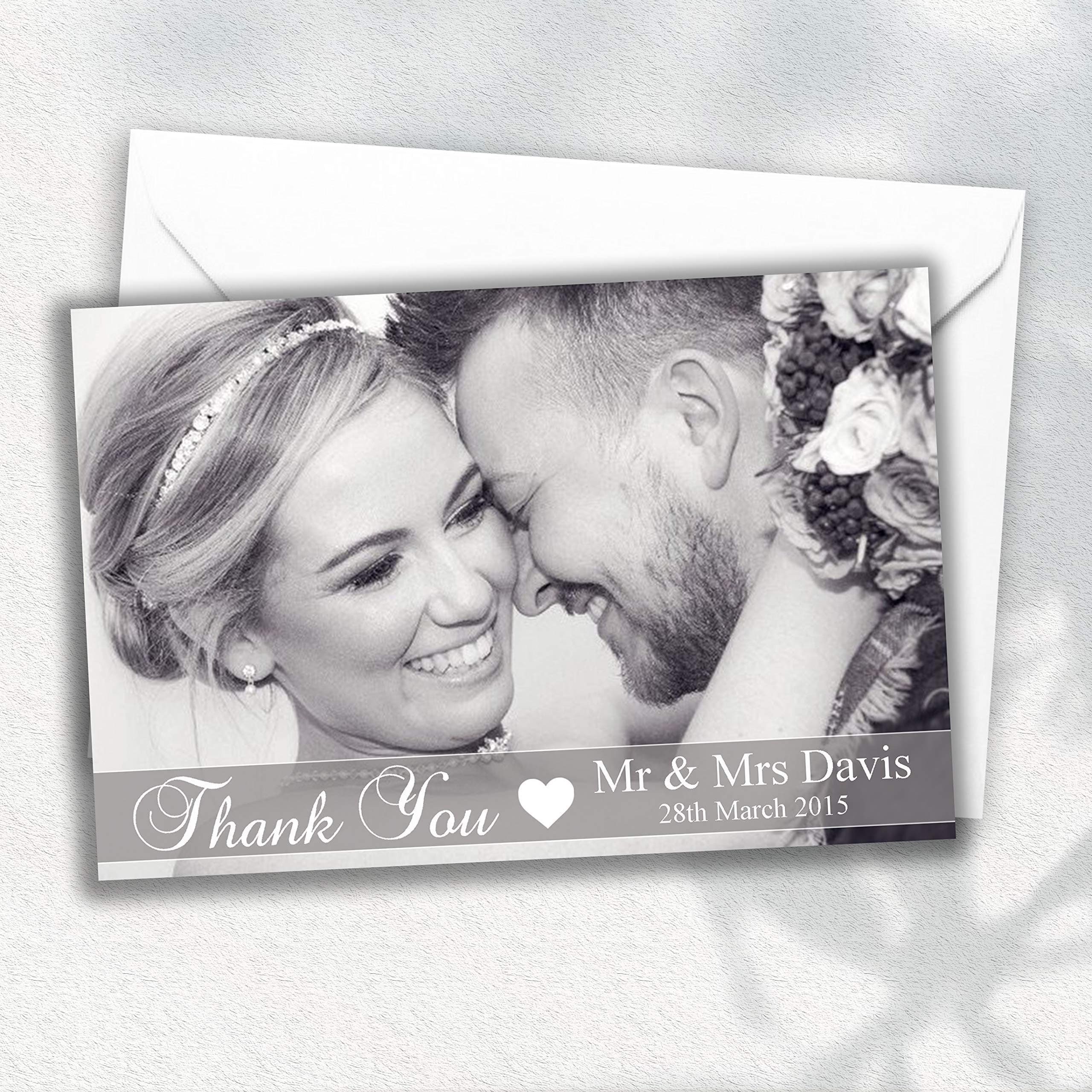 10 Personalised Full Photo Thank You Cards