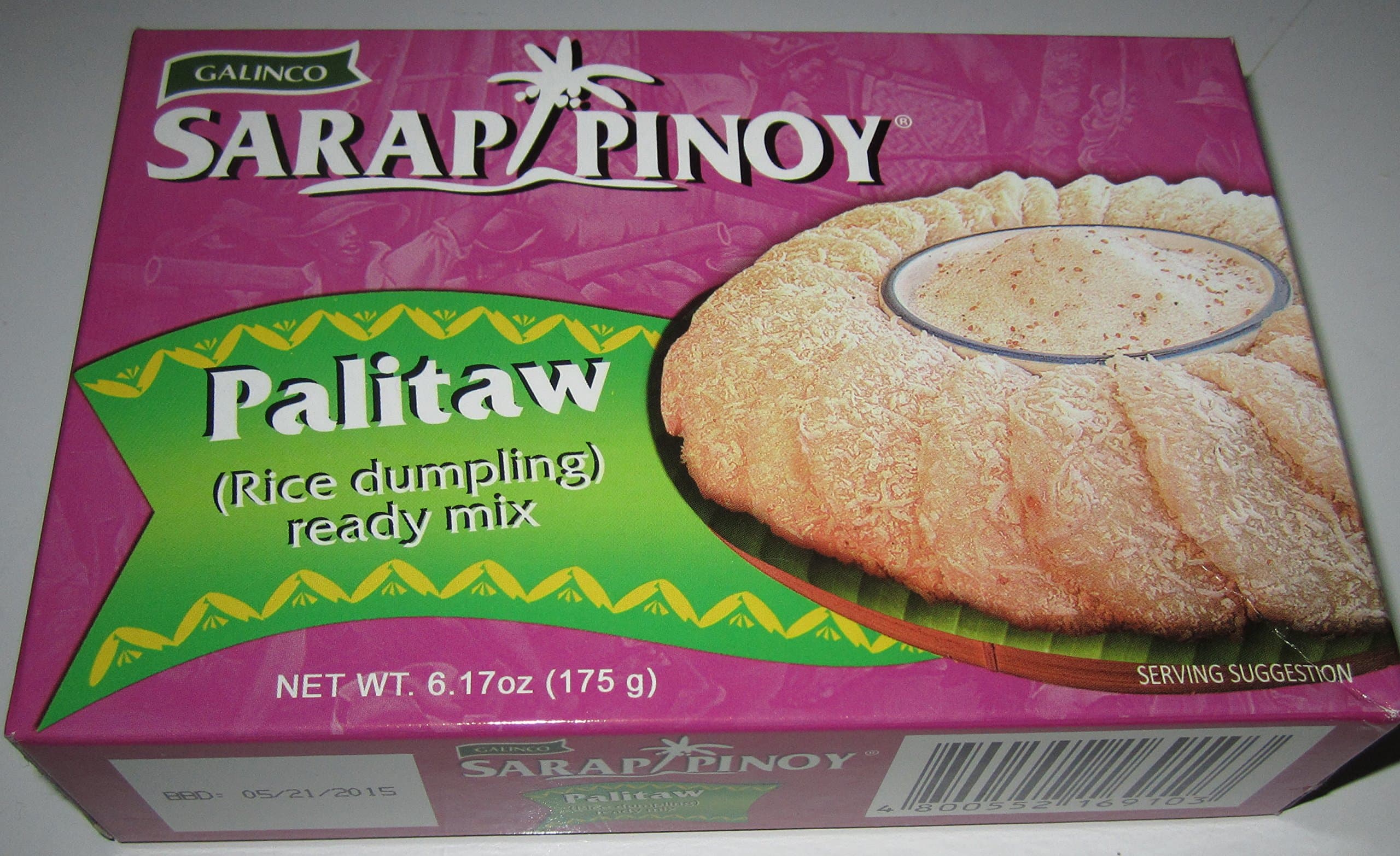 Galinco Sarap Pinoy Palitaw Rice Dumpling Ready Mix Pack of 3 Boxes 6.17 Oz Per Pack