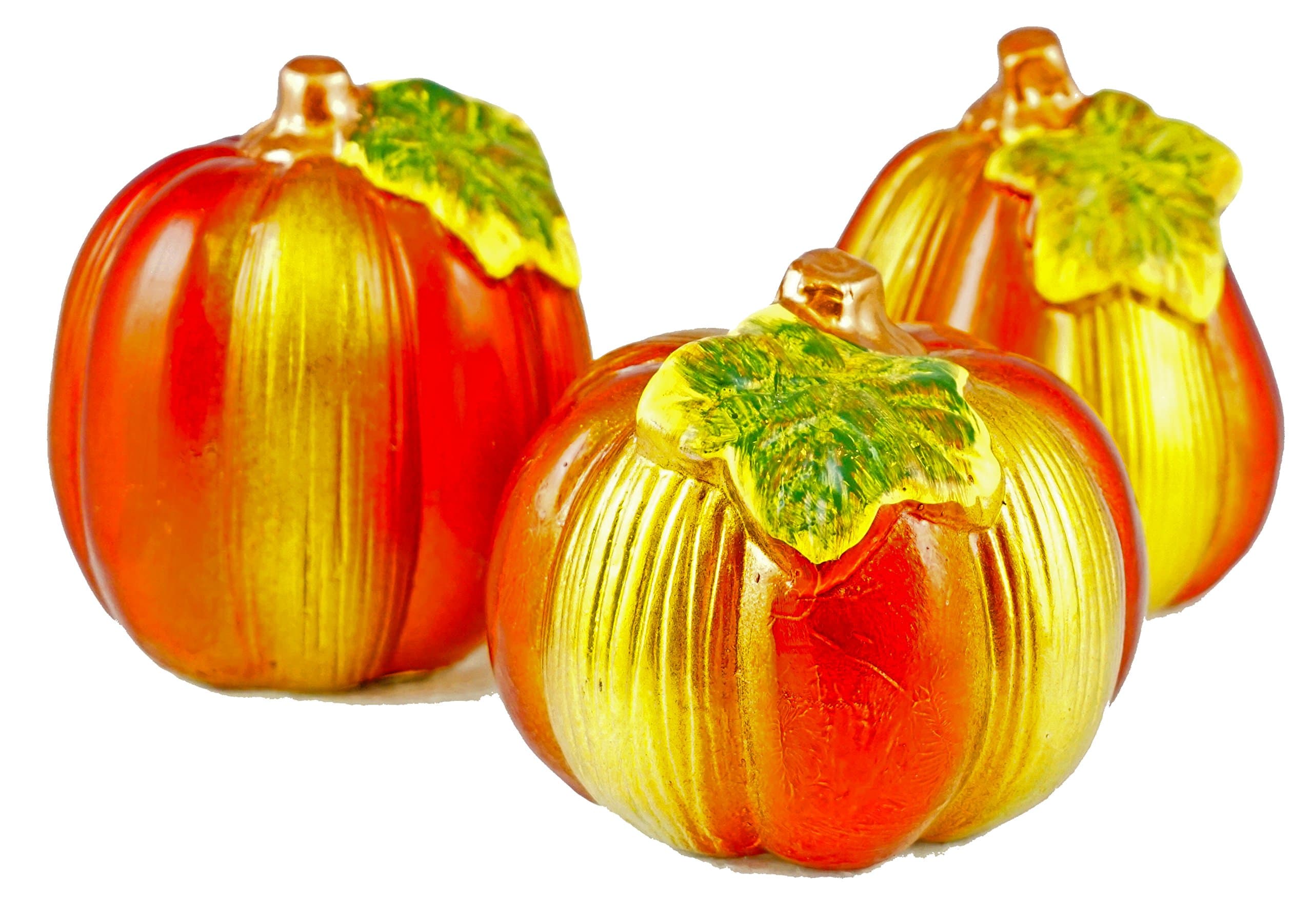 SJL Company Glazed Fall Harvest Pumpkin Figurines Set of 3
