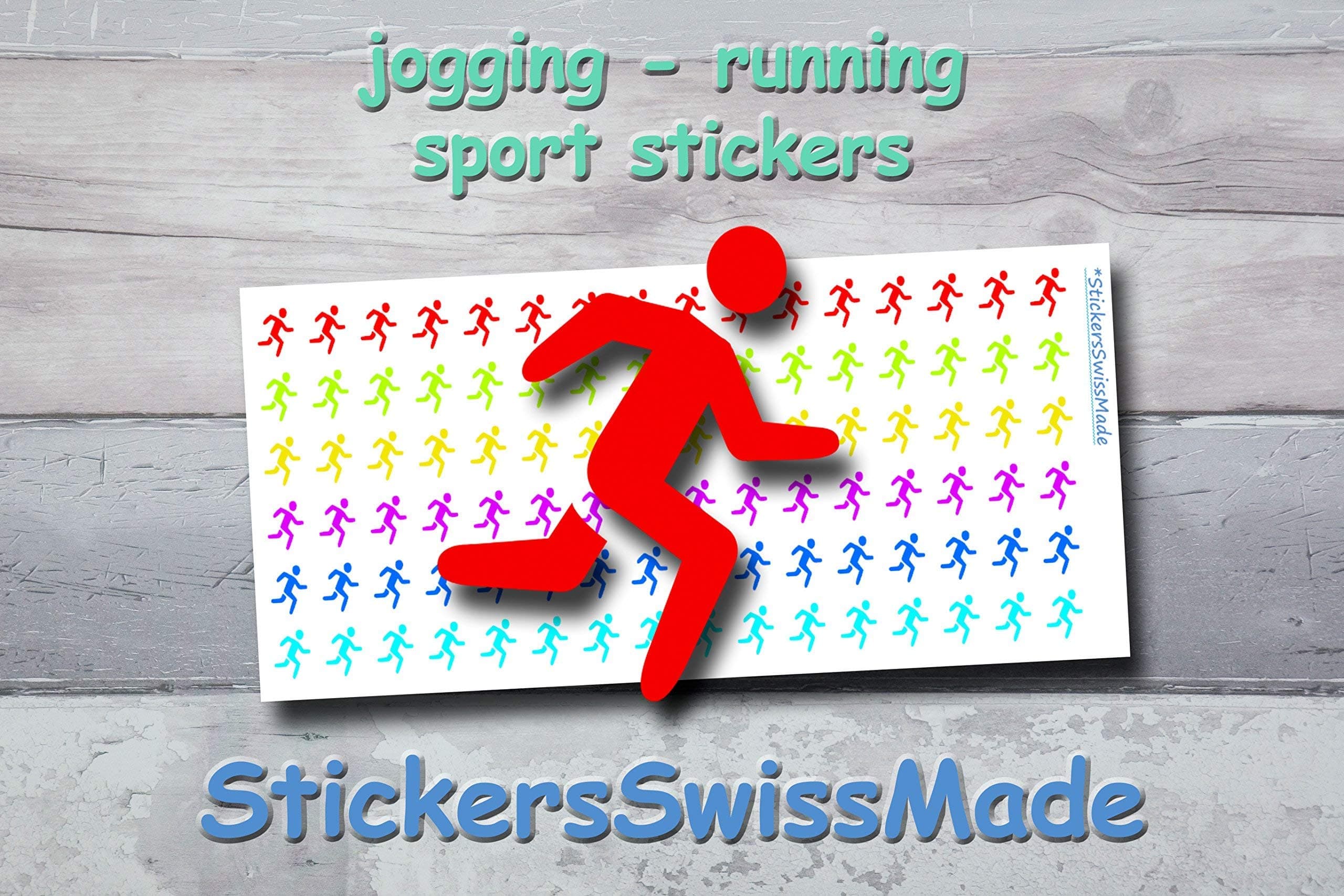 JOGGER-RUNNER | small rainbow colored sport icon | sticker for your planner or bullet journal