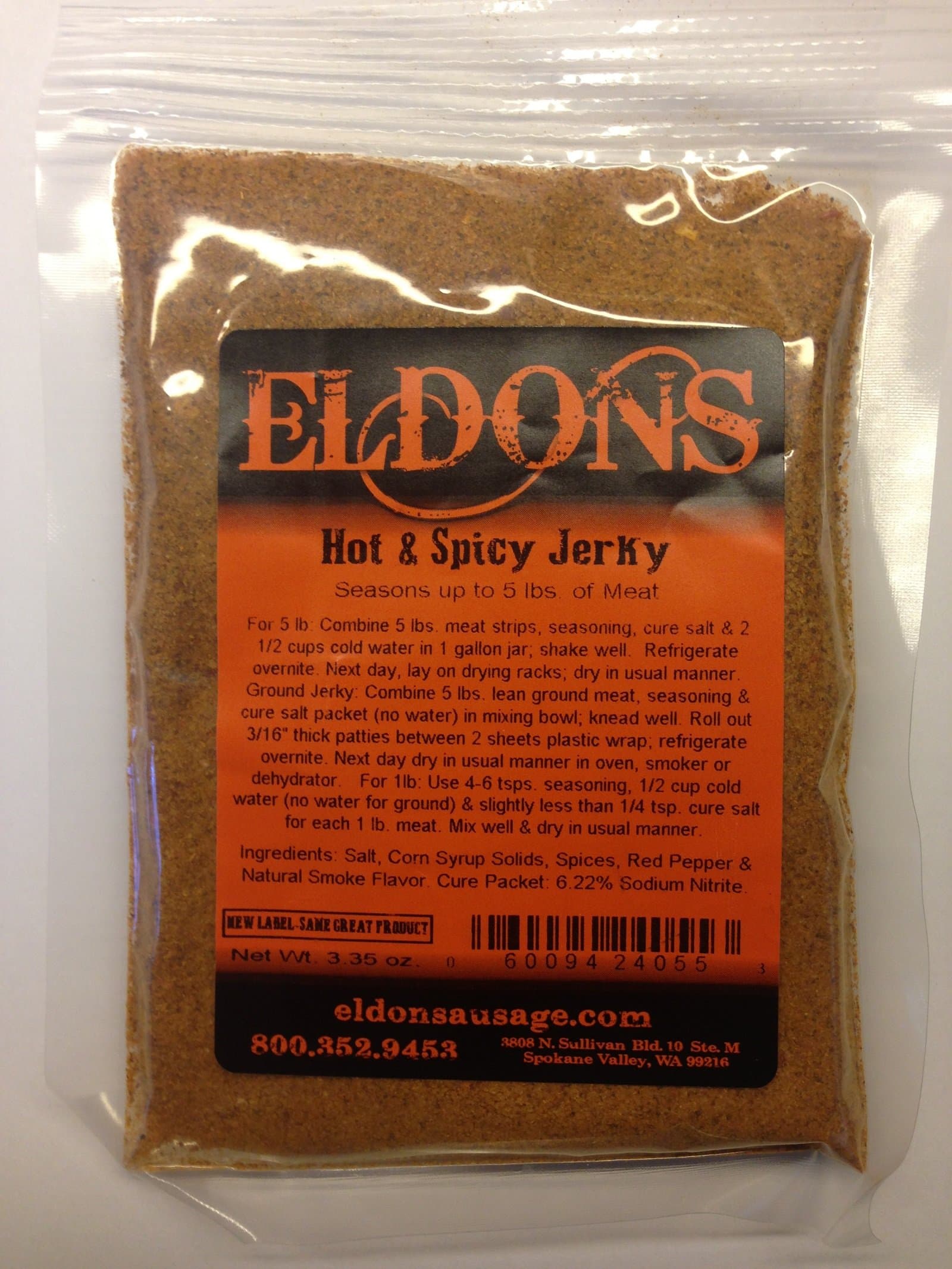 Jerky Seasoning Spice with Cure Seasons 5 Pounds Each - Your Choice of Flavor (Hot and Spicy)