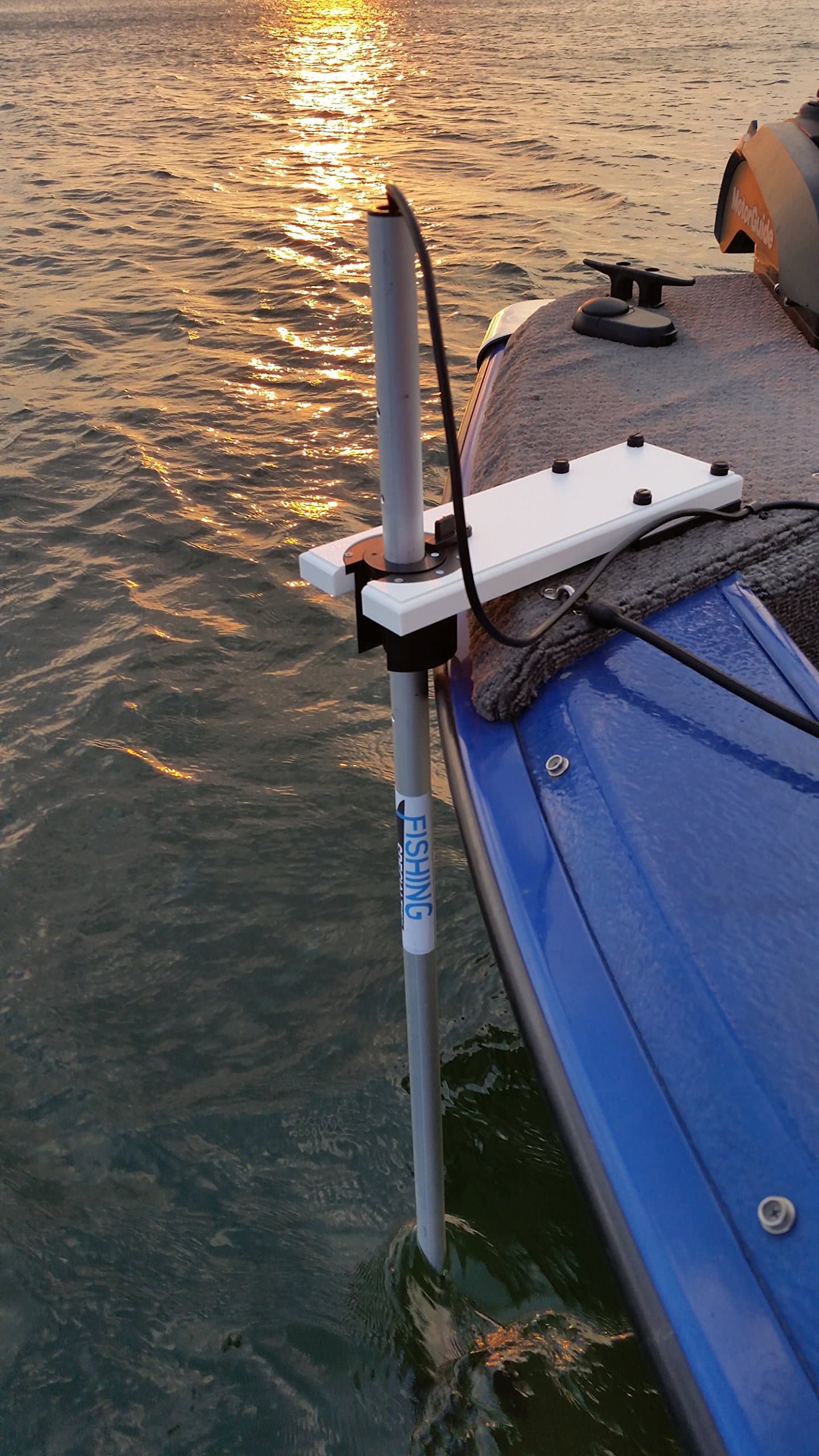 Transducer Mount Assembly for Bow of Boats and Pontoons