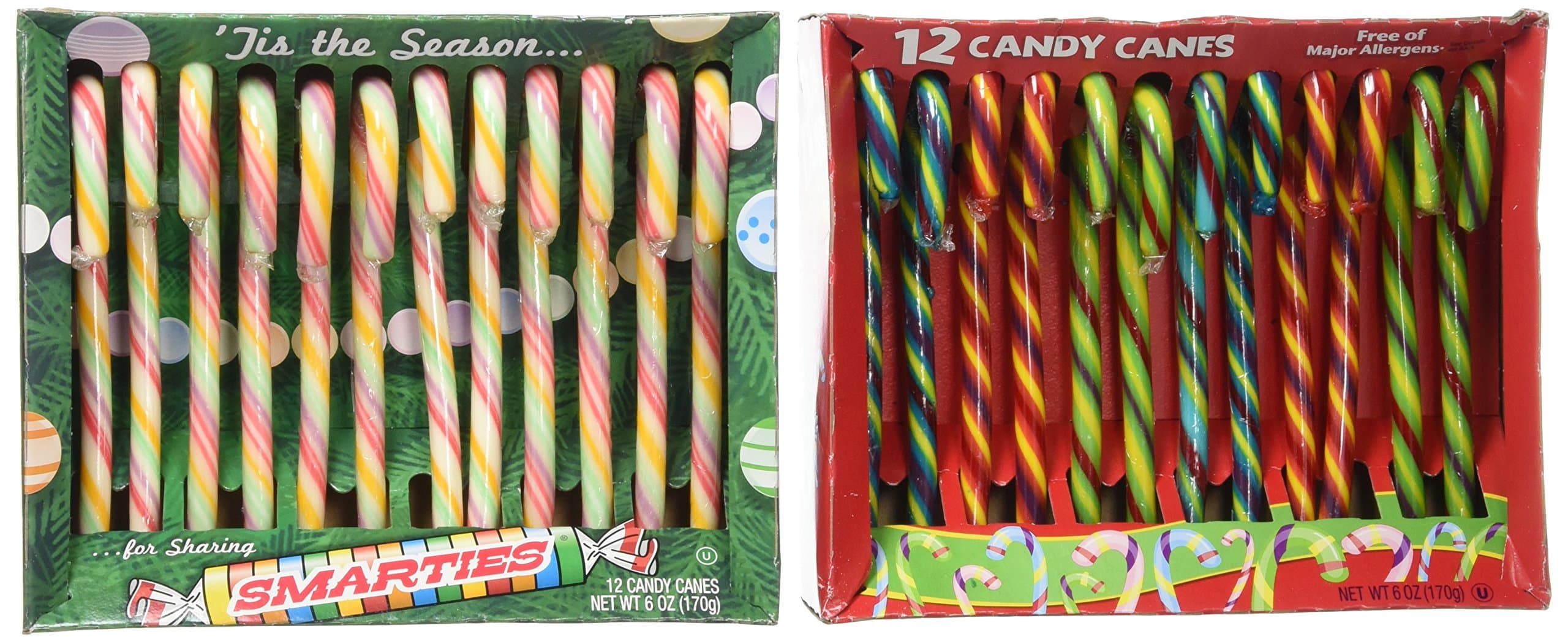Smarties and Dum Dums Assorted Flavor Candy Canes Bundle (2 Pack)