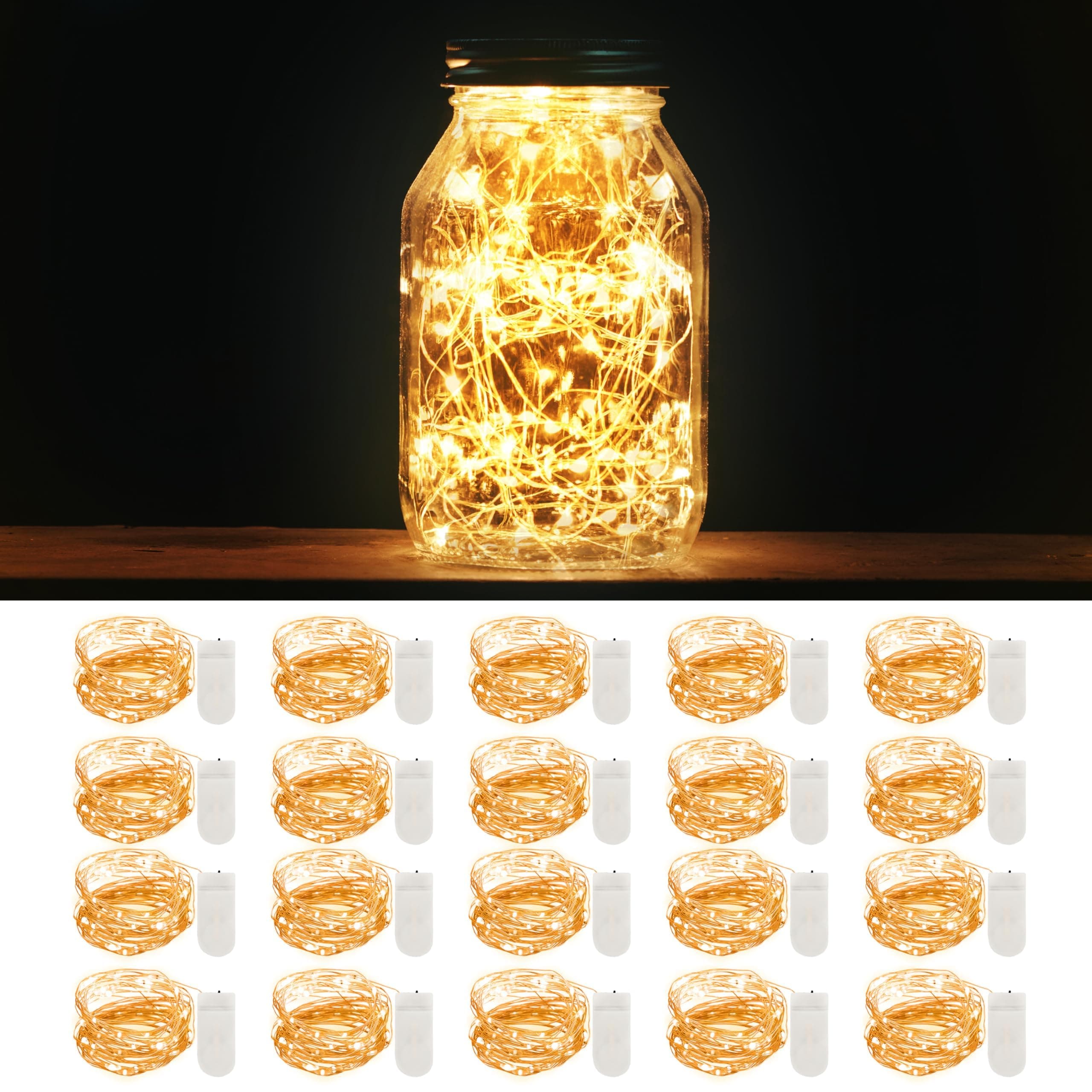 MUMUXI Fairy Lights Battery Operated [20 Pack], 3.3ft 20 LED