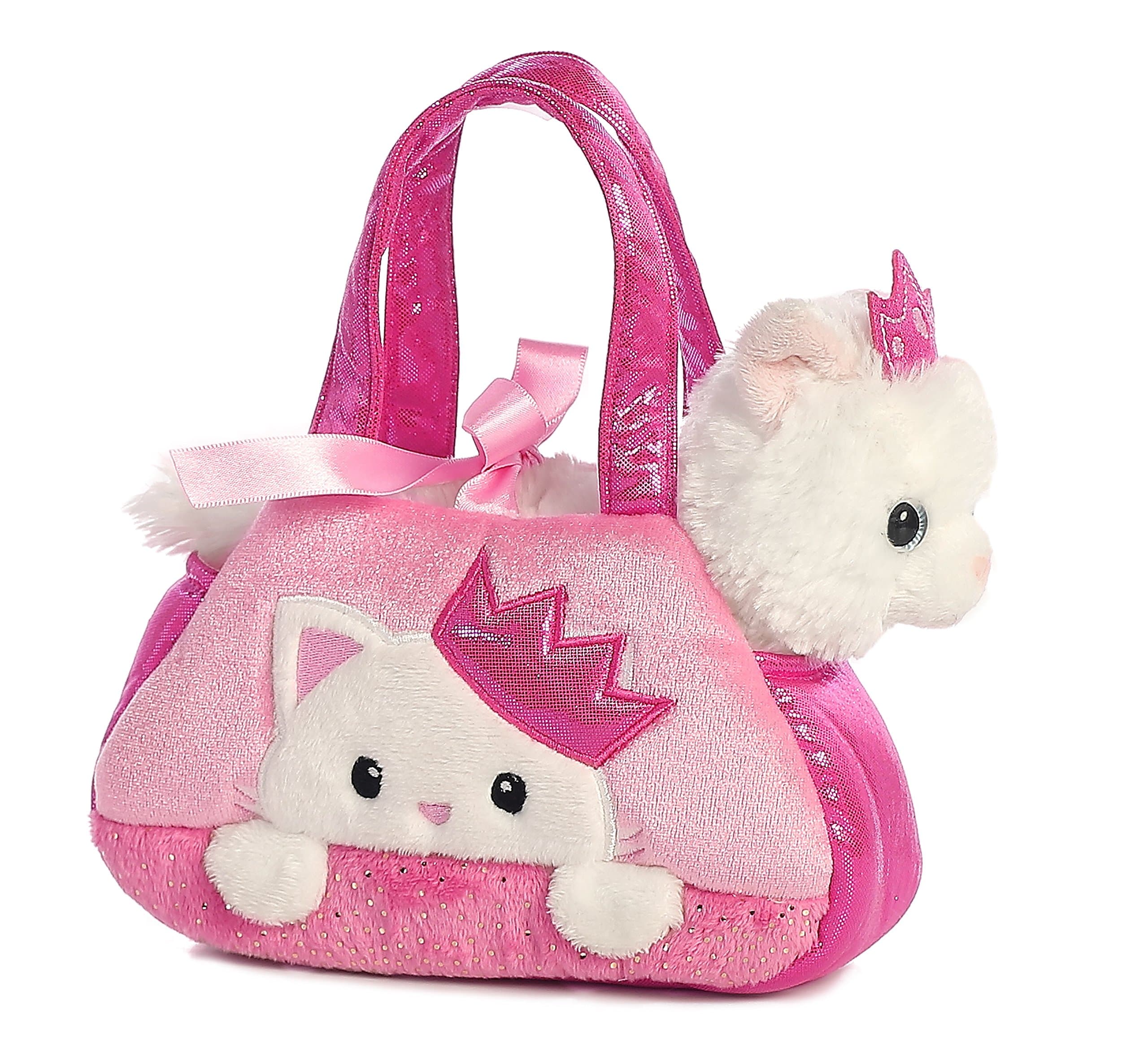 Fashionable Fancy Pals™ Peek-A-Boo™ Princess Kitty™ Stuffed Animal - Plush with Stylish Purse for Dress Up Fun - Perfect for Kids 3+ Years, Costumes, and Birthdays - Multicolor 7 Inches