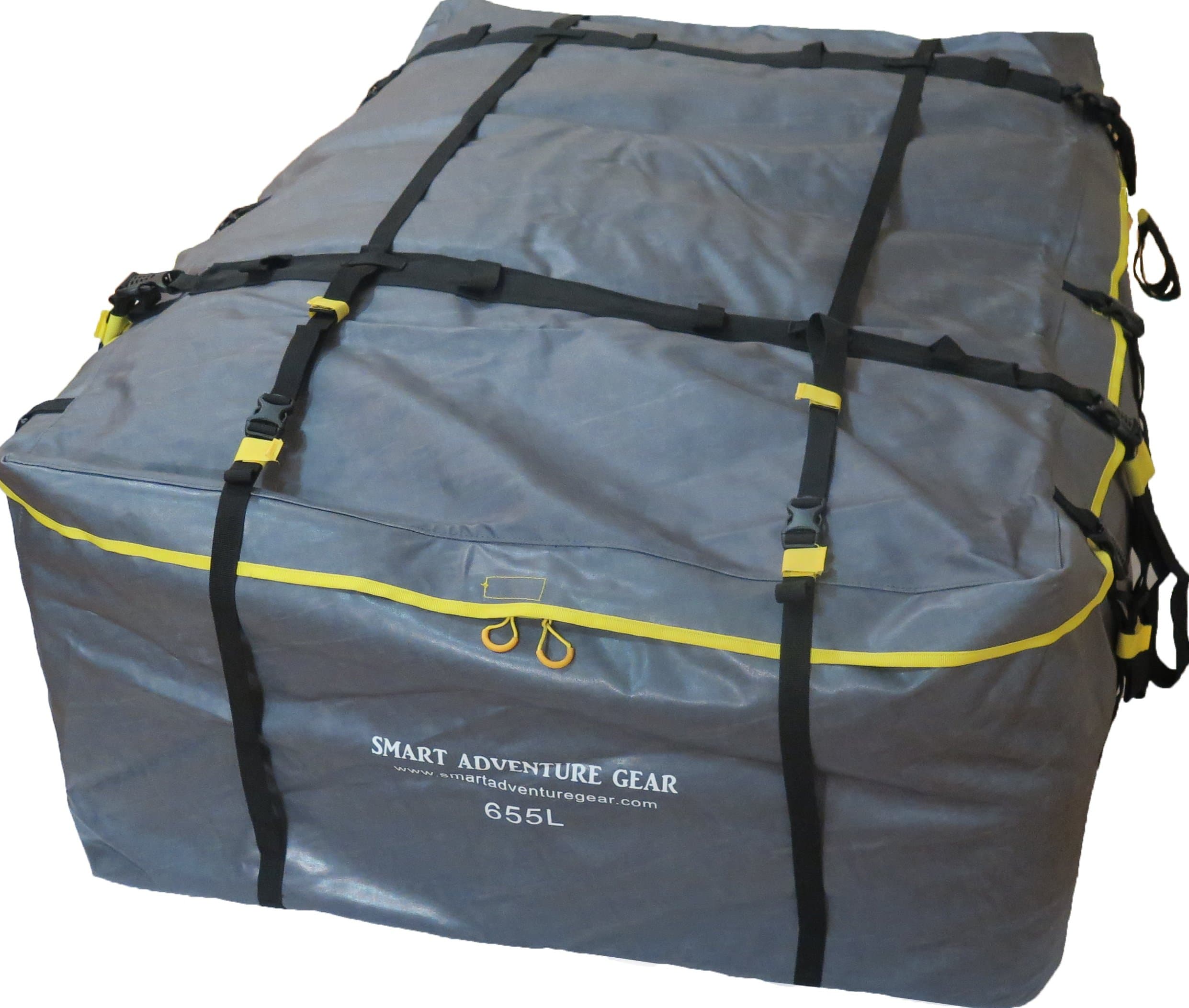 Smart Adventure Gear Hook & Go 100% Waterproof Roof Top Cargo Carrier Roof Bag, 5 Year Warranty, 23 Cubic Feet