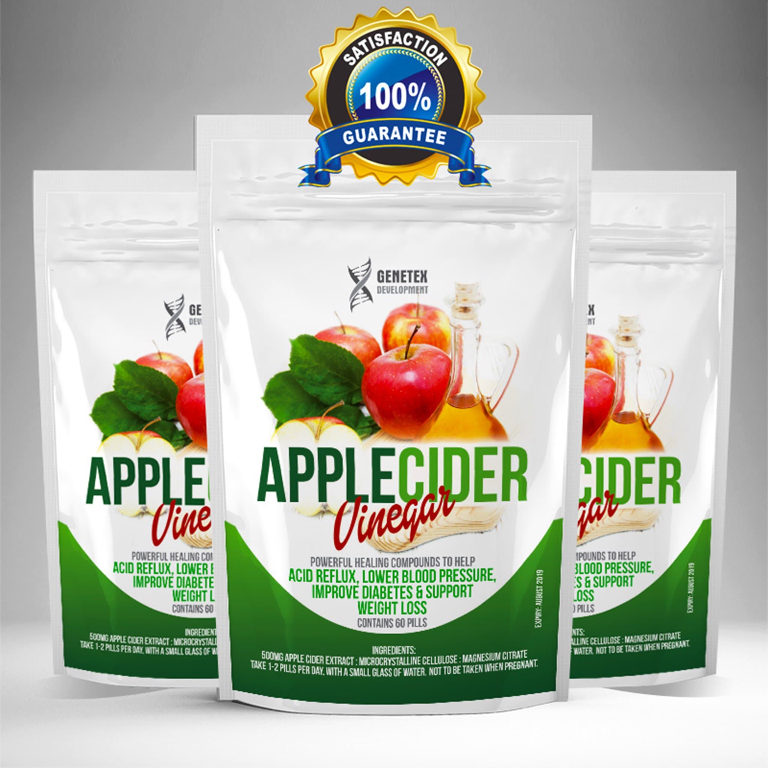 Apple Cider Vinegar Tablets 500mg Pills - UK Made GMP Quality ACV Mother Capsules
