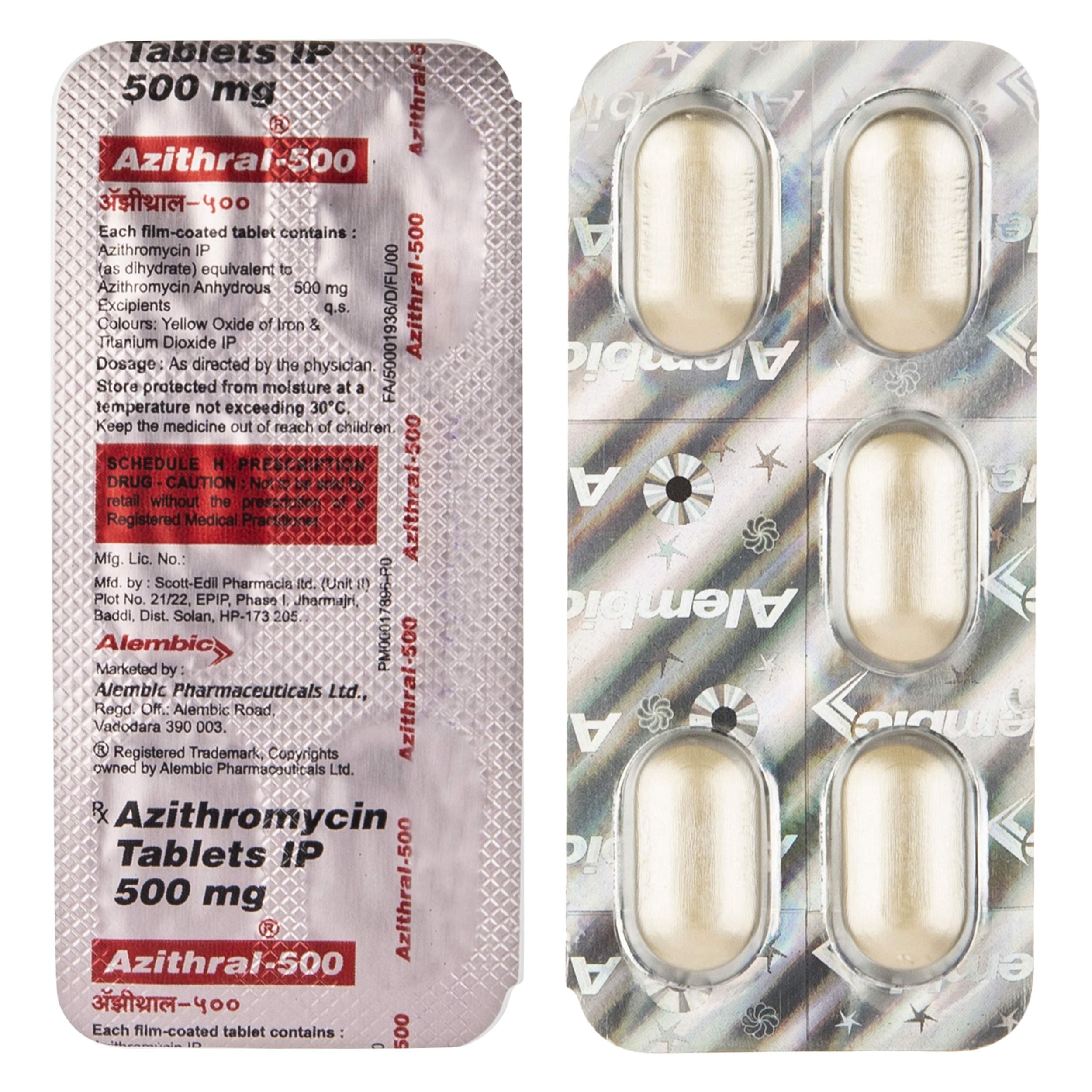 Azithral 500 - Strip of 5 Tablets