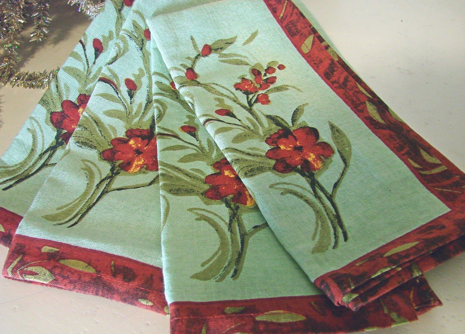 Kate McRostie Cotton Dinner Napkins, Set of 4, Morning Song (Chickadee)