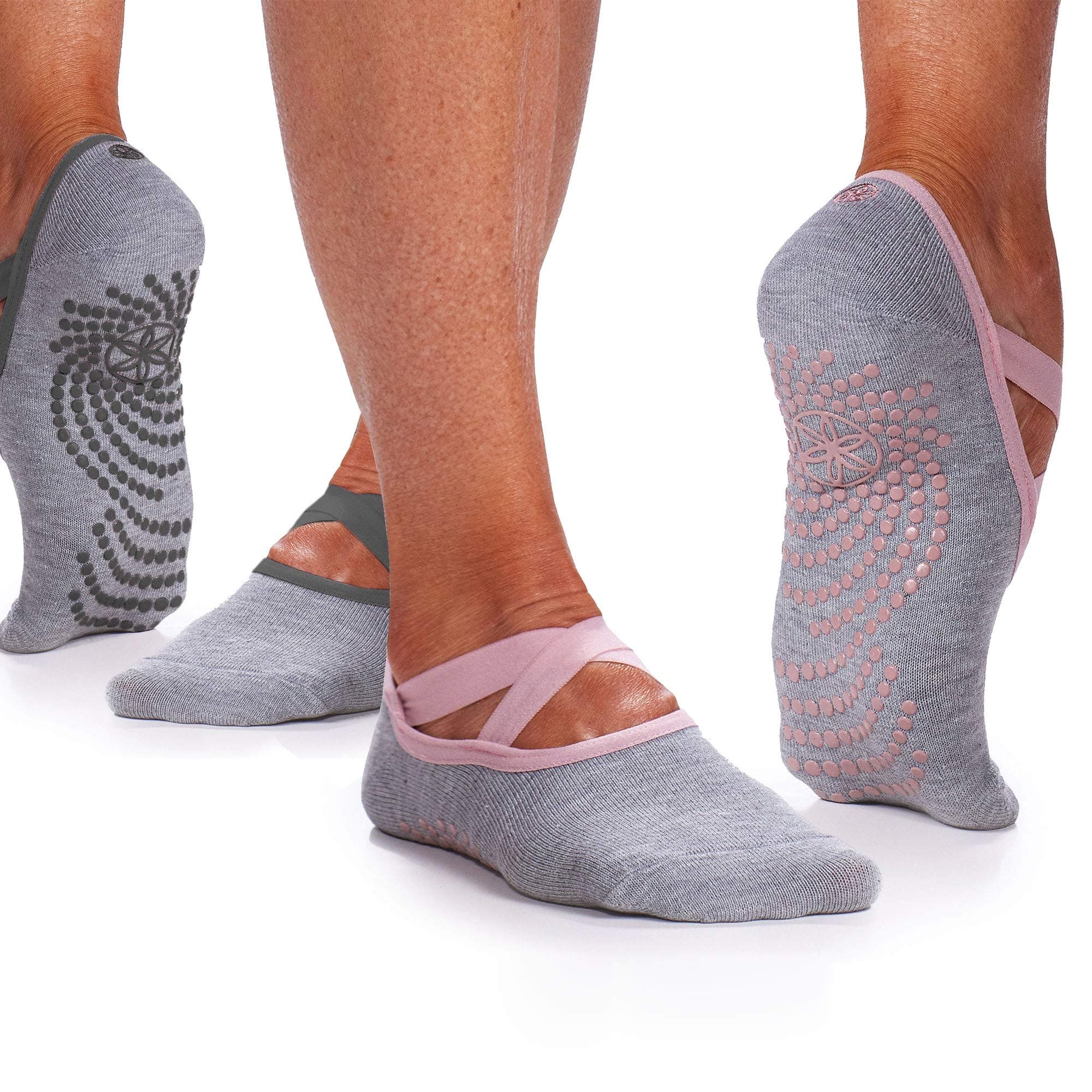 Gaiam Grippy Studio Yoga Socks for Extra Grip in Standard or Hot Yoga