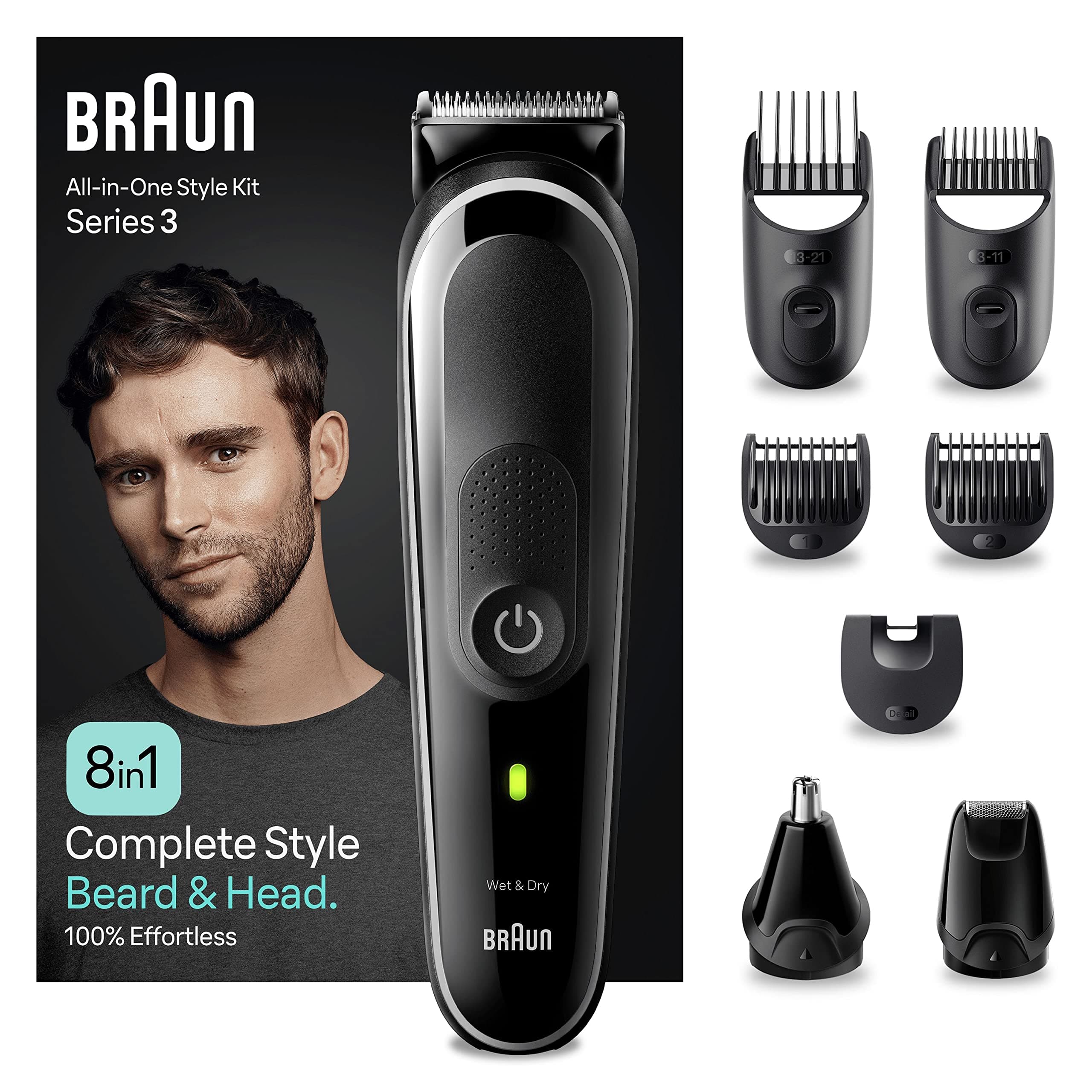 MGK3440 Series 3 All-in-One Trimmer 8-in-1 Kit for Beard, Hair & Other Areas