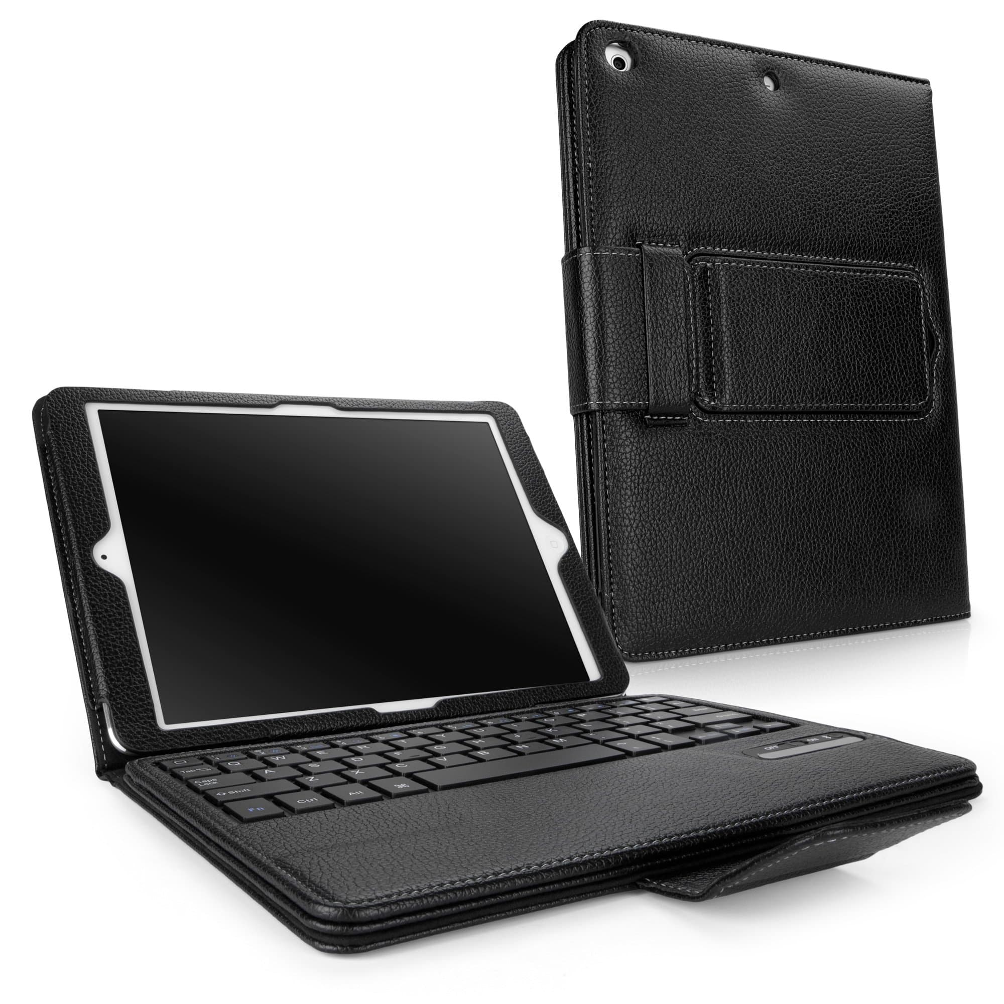 BoxWave Case Compatible with iPad Air (1st Gen 2013) (Case by BoxWave) - Keyboard Buddy Folio Case, Leatherette Cover w/Stand and Keyboard - Nero Black
