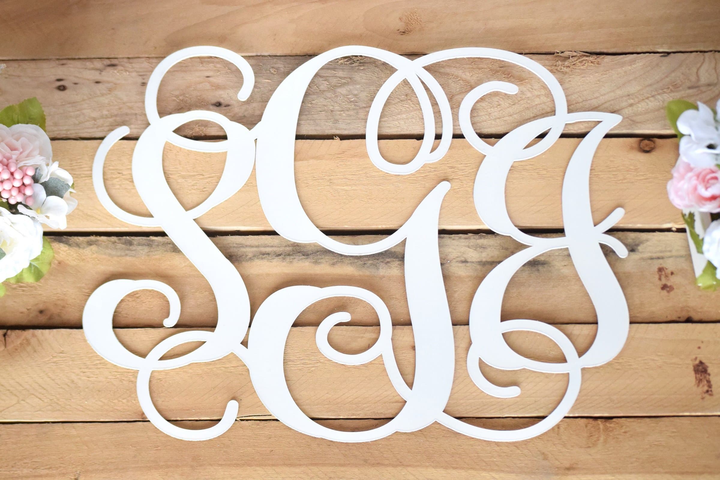 1/2" Thick Wood Wall Hanging Monogram - Front Door Hanger - Wooden Monogram - Wedding Monogram - Personalized Door Hanger - Wedding Gift - Housewarming Gift