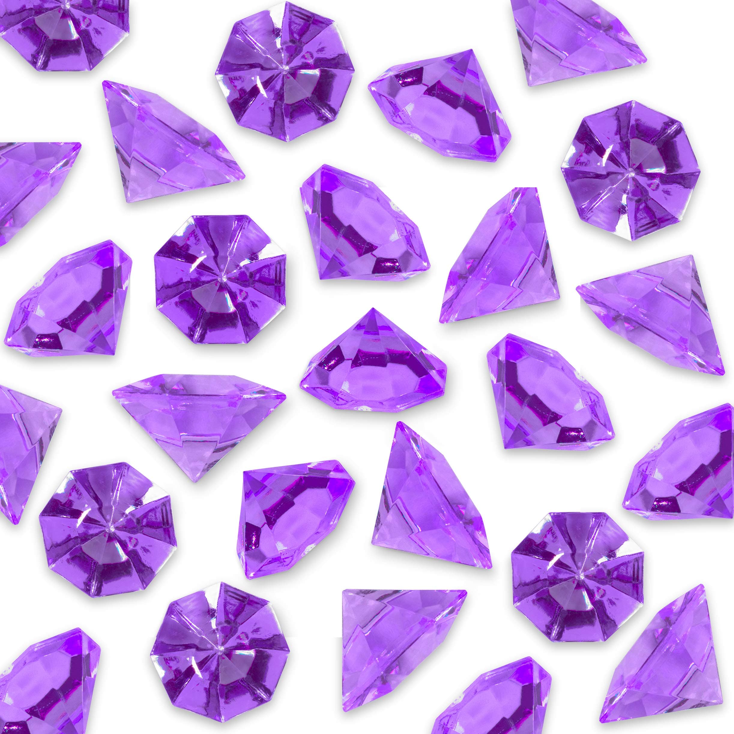 Super Z Outlet Acrylic Colorful Round Treasure Gemstones for Table Scatter, Vase Fillers, Event, Wedding, Arts & Crafts, Birthday Decorations Favor (36 Pieces) (Purple)