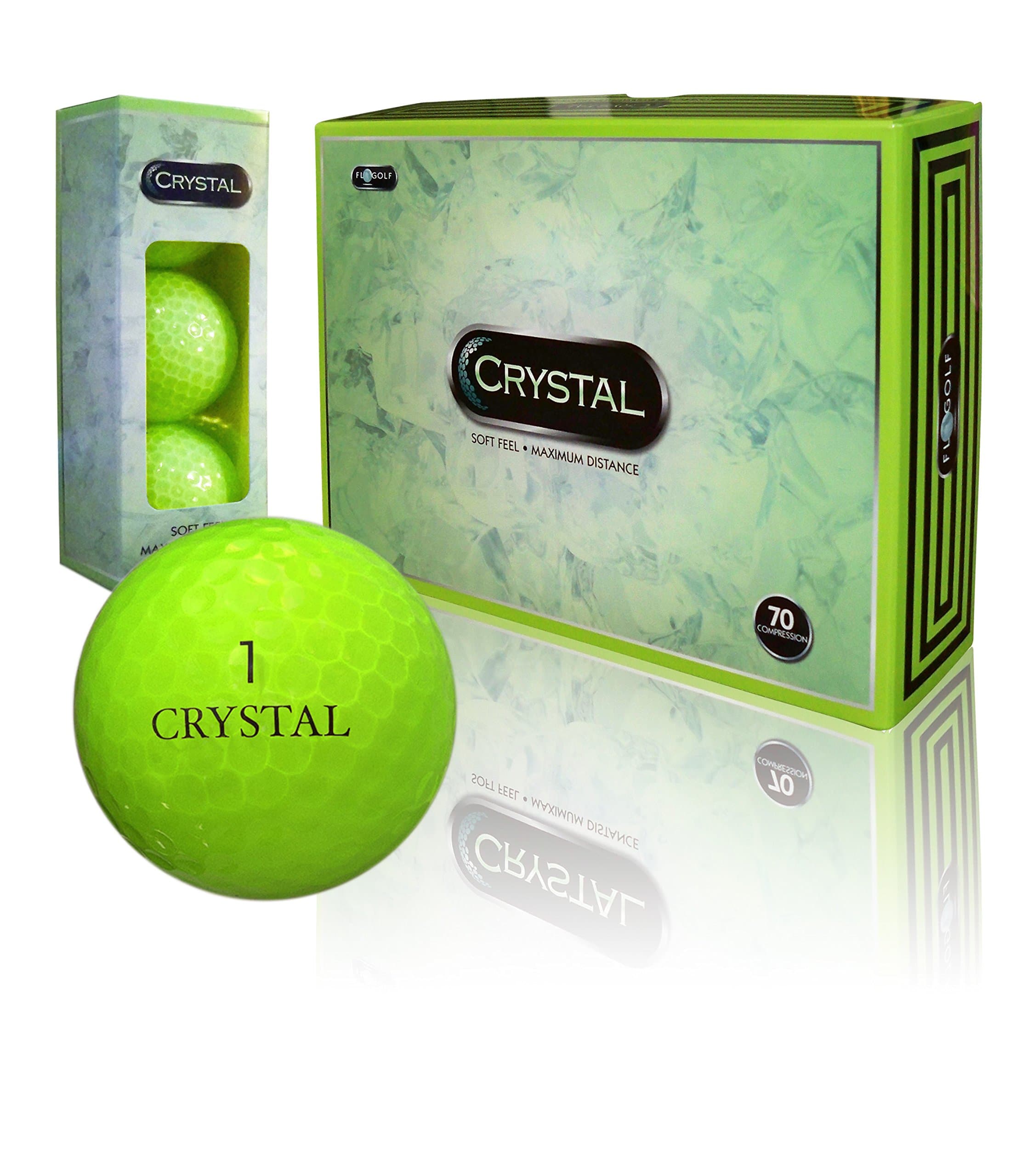 *NEW COLOR!* Crystal Golf "Flash Green",pack of 12