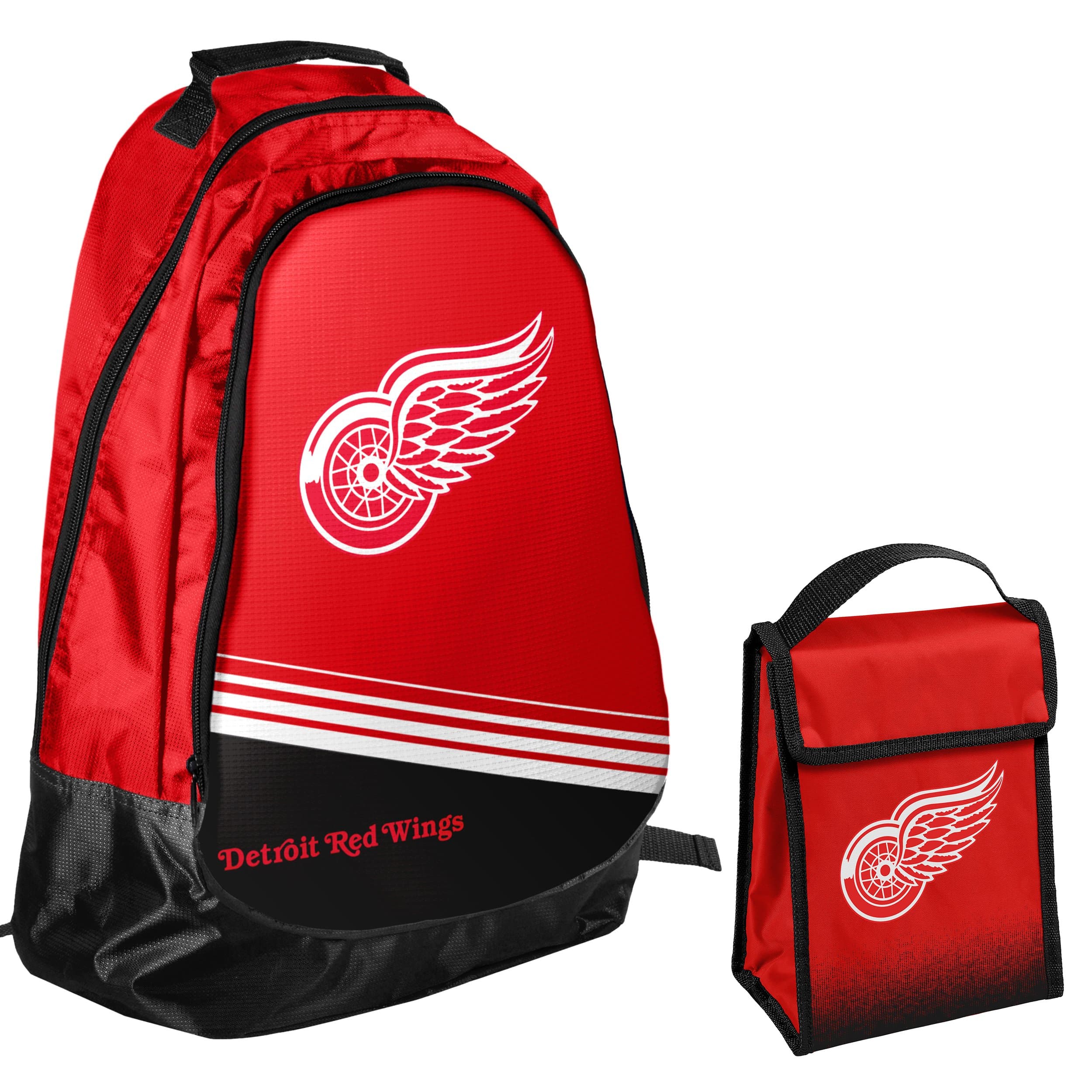 Champions on Display Detroit Red Wings Official NHL One Size Backpack Core Bag Insulated Lunch Box Cooler