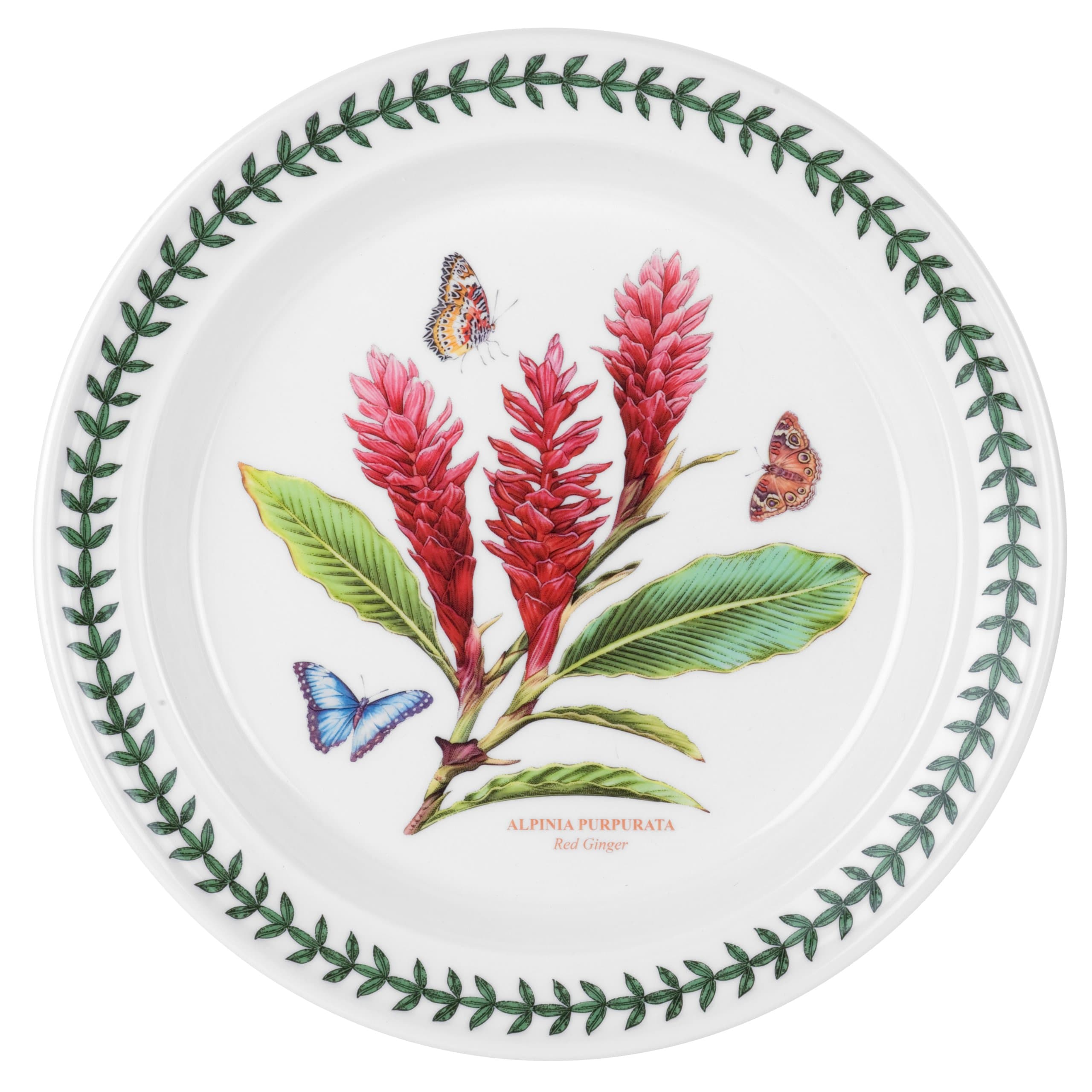 PortmeirionExotic Botanic Garden Dinner Plate with Red Ginger Motif, Individual Plate