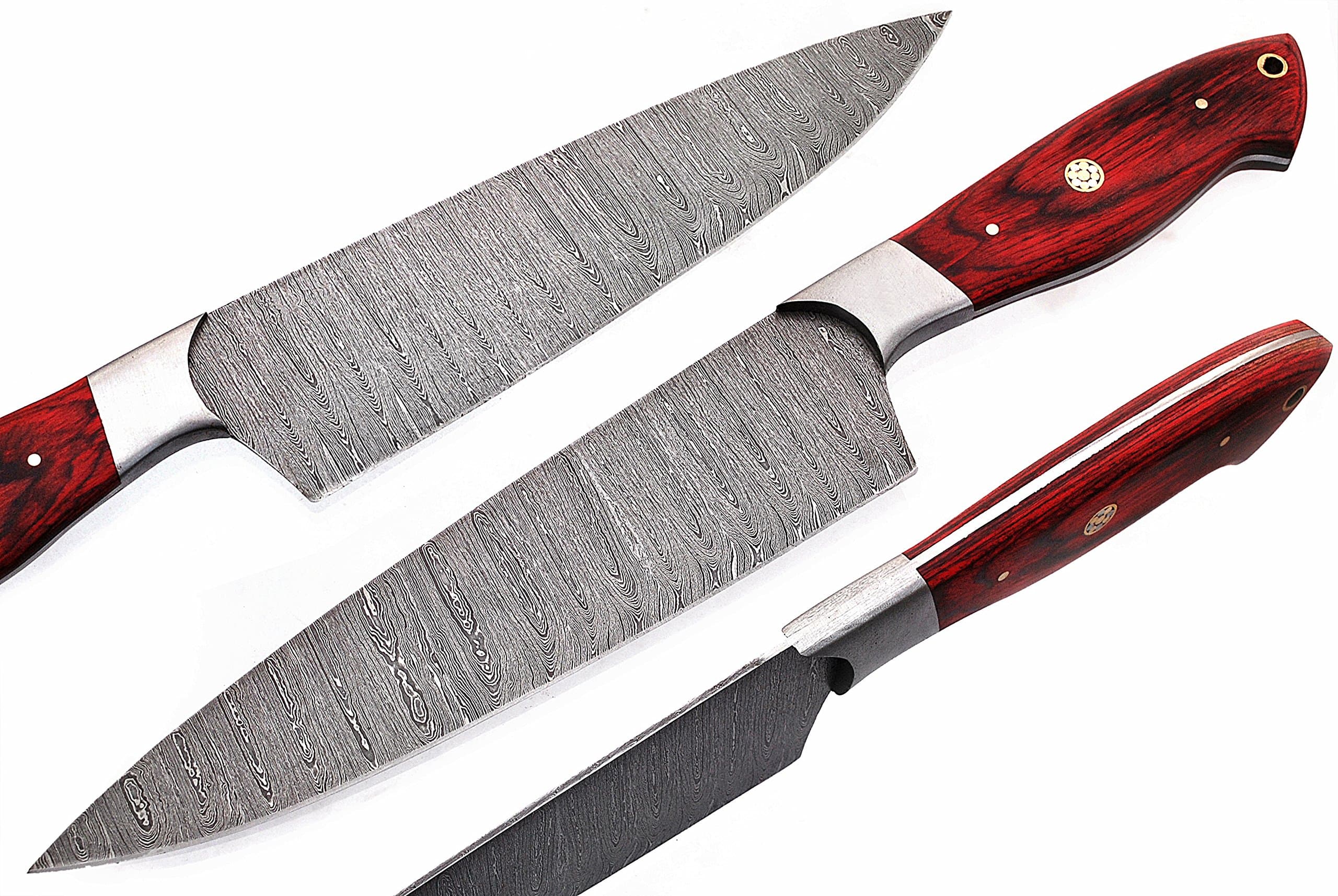 RA-1055-RD Custom made damascus Kitchen/Chef's knife,razor sharp blade