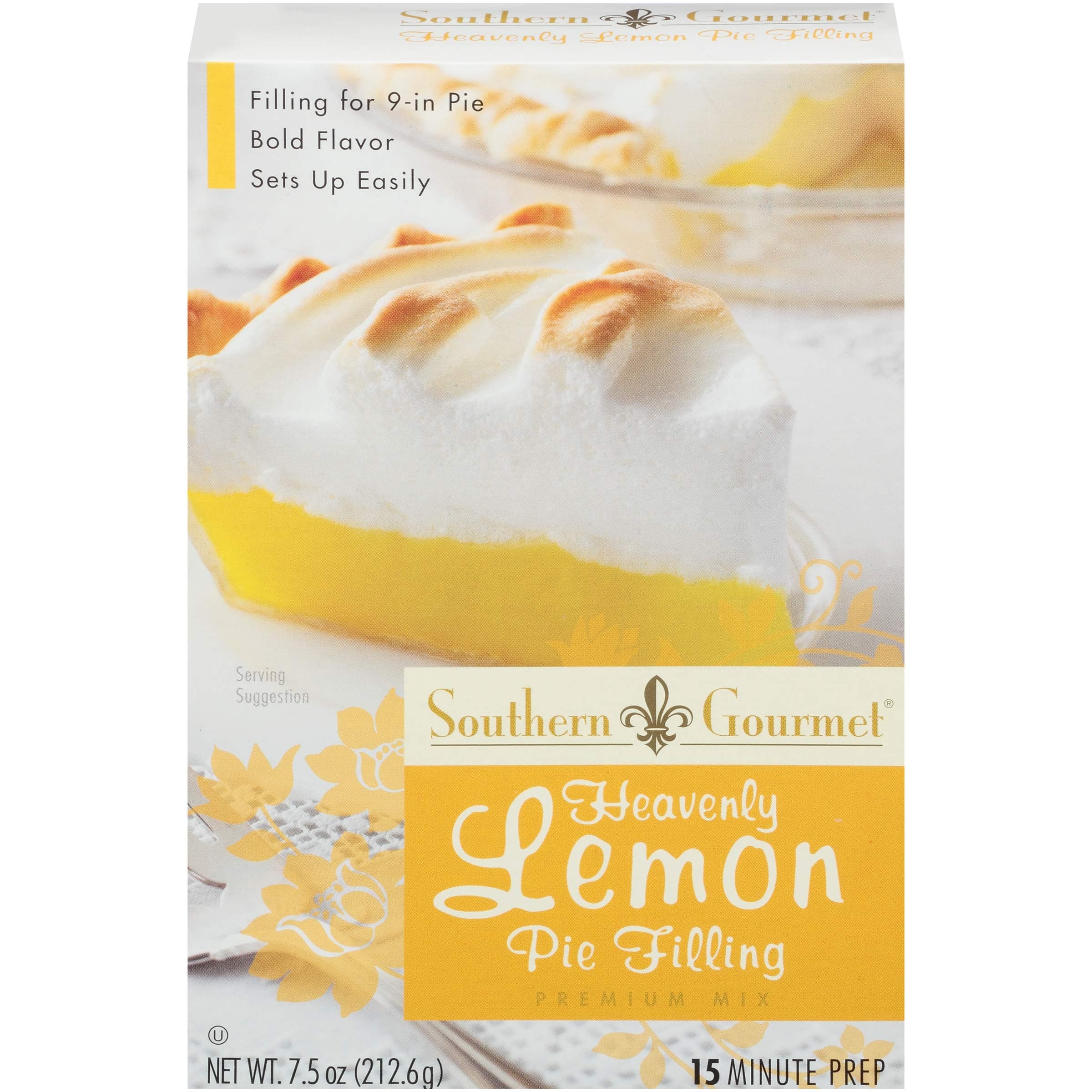 Southern Gourmet Heavenly Lemon Pie Filling Mix, 7.5 Ounce Box (Pack of 6)