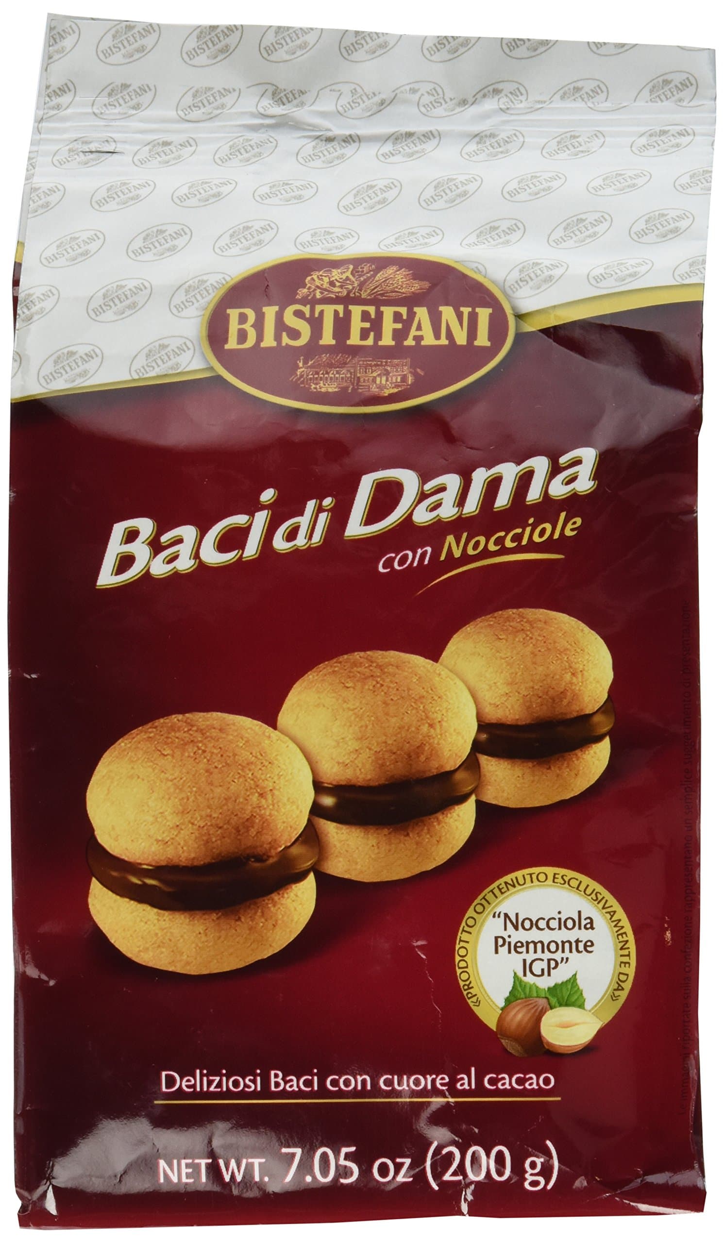 Bistefani Baci Di Dama with Chocolate and Hazelnut 7.05 Oz