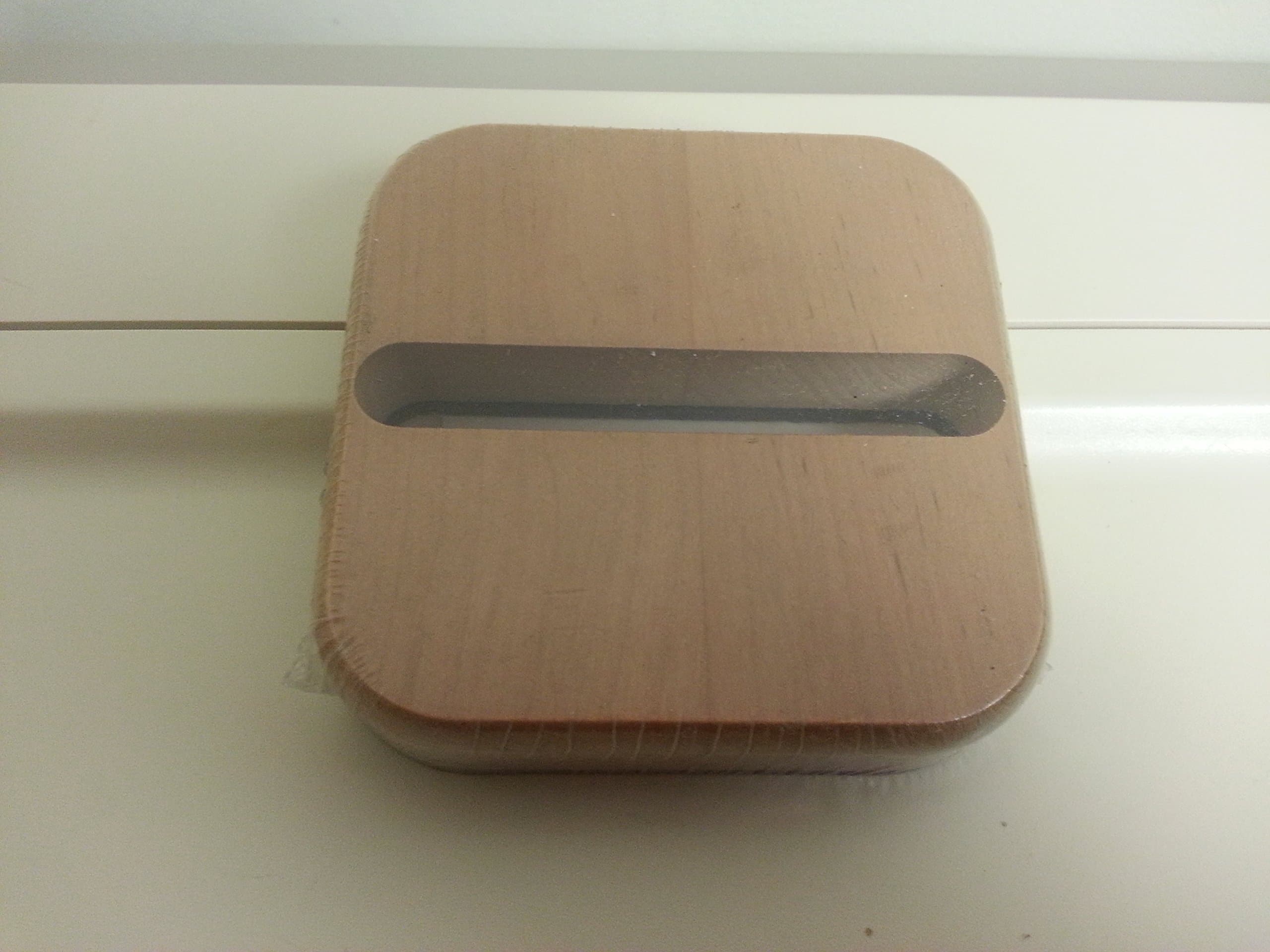 Longaberger Stuck On You Basket Wood Crafts Weighted Lid Dispenser Warm Brown