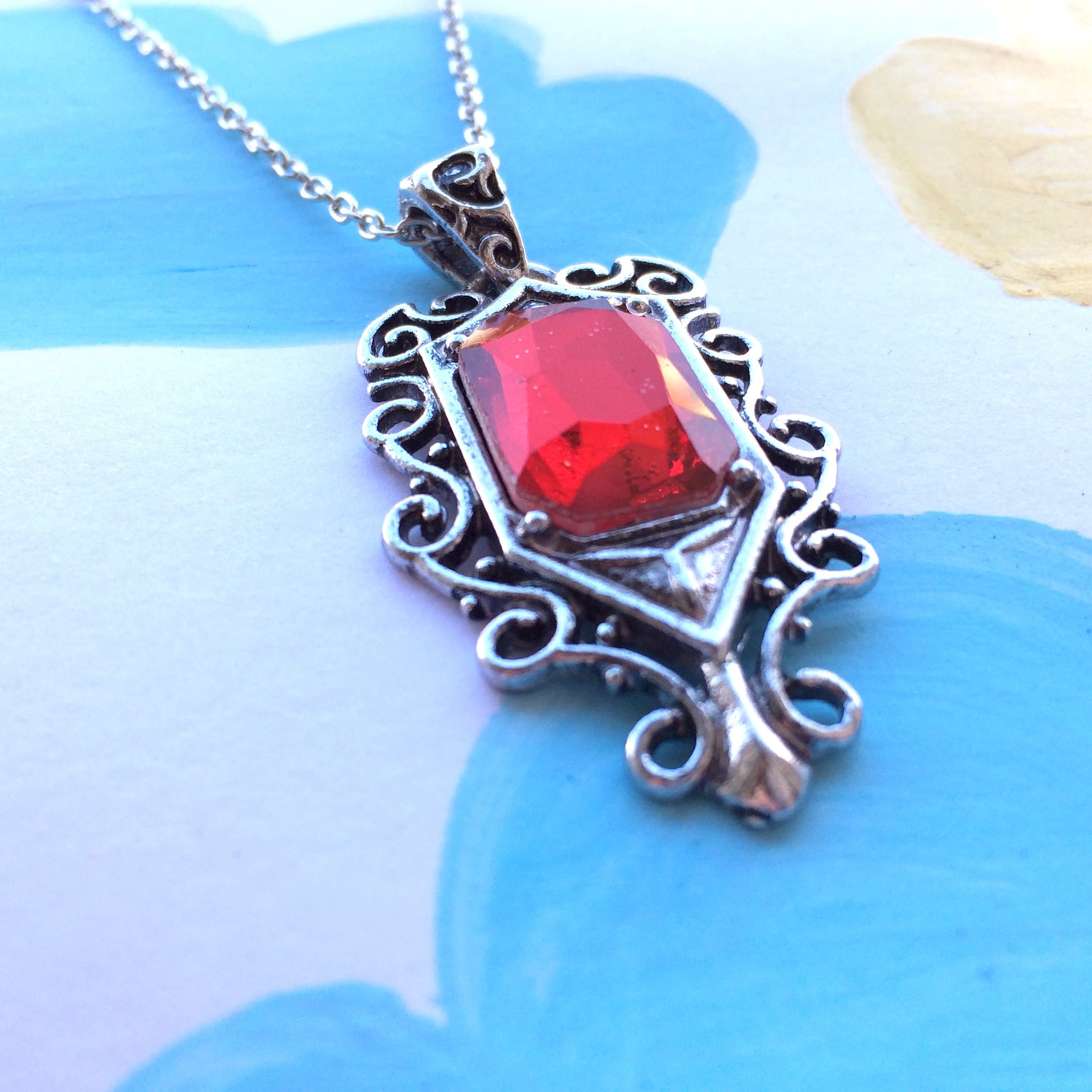 kupai The city of bones Ruby said Isabelle Lightwood pendant necklace jewelry by kupai