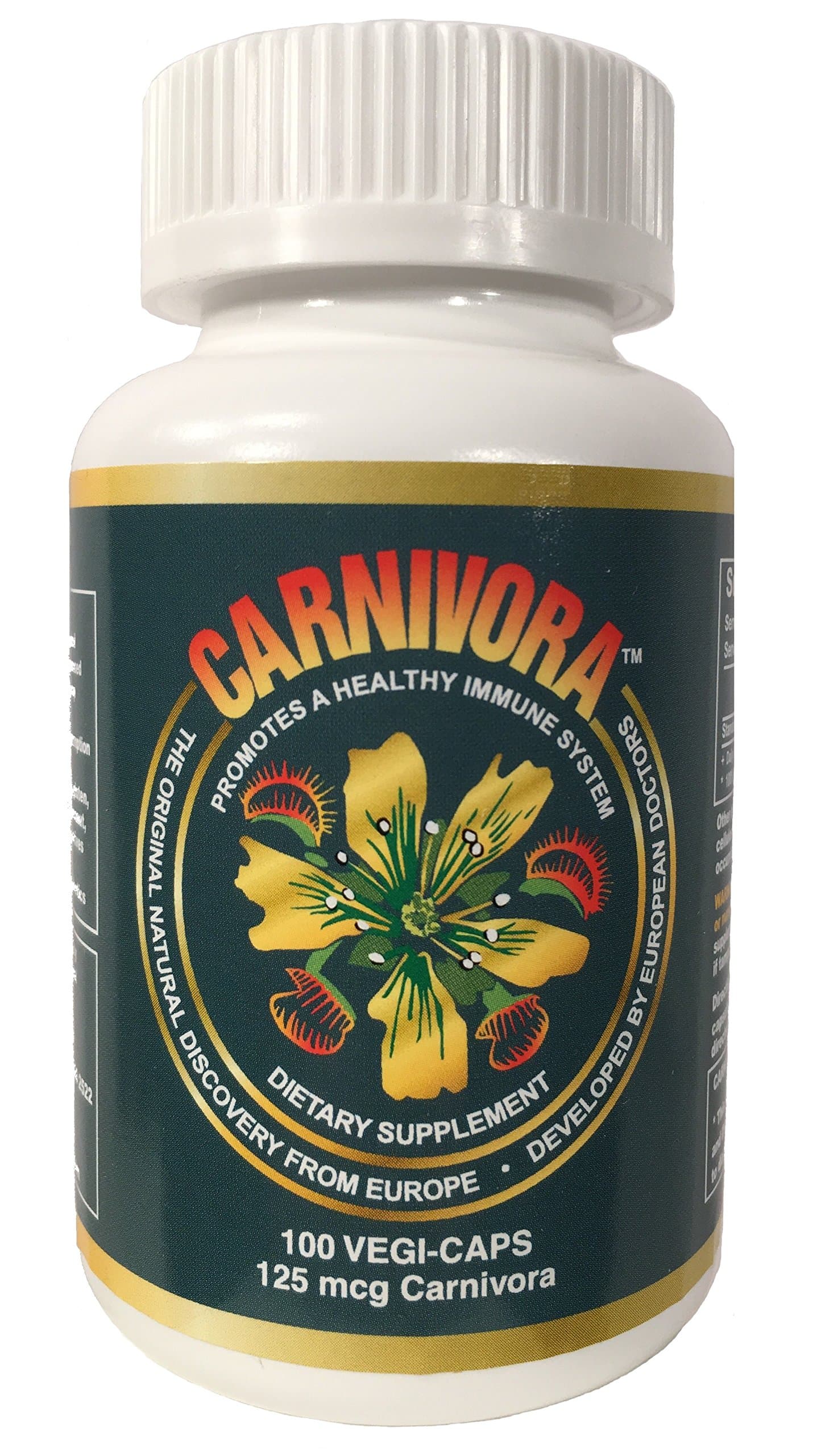 Carnivora Vegi-Caps - All Natural, Gluten Free, Vegan Friendly Capsules to Reduce Fatigue, Strengthen and Support Your Immune System (100 Capsules)