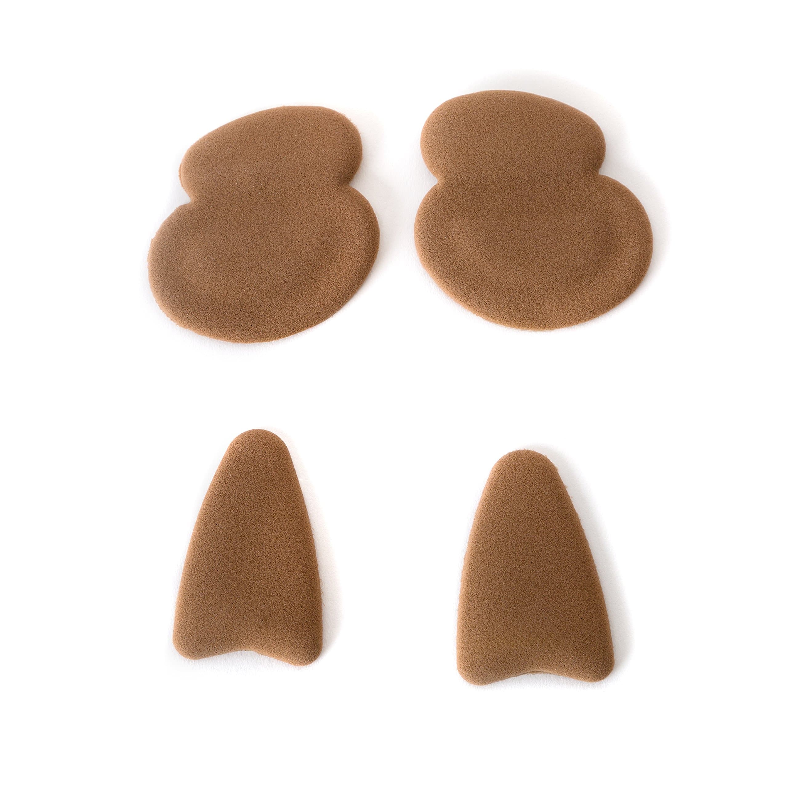 High heel shoe cushions made from rebounding polyurethane Ergonomic ball of foot shoe pads with heel and toe grips stop foot slide Permanent discreet custom fit for 2”+heels