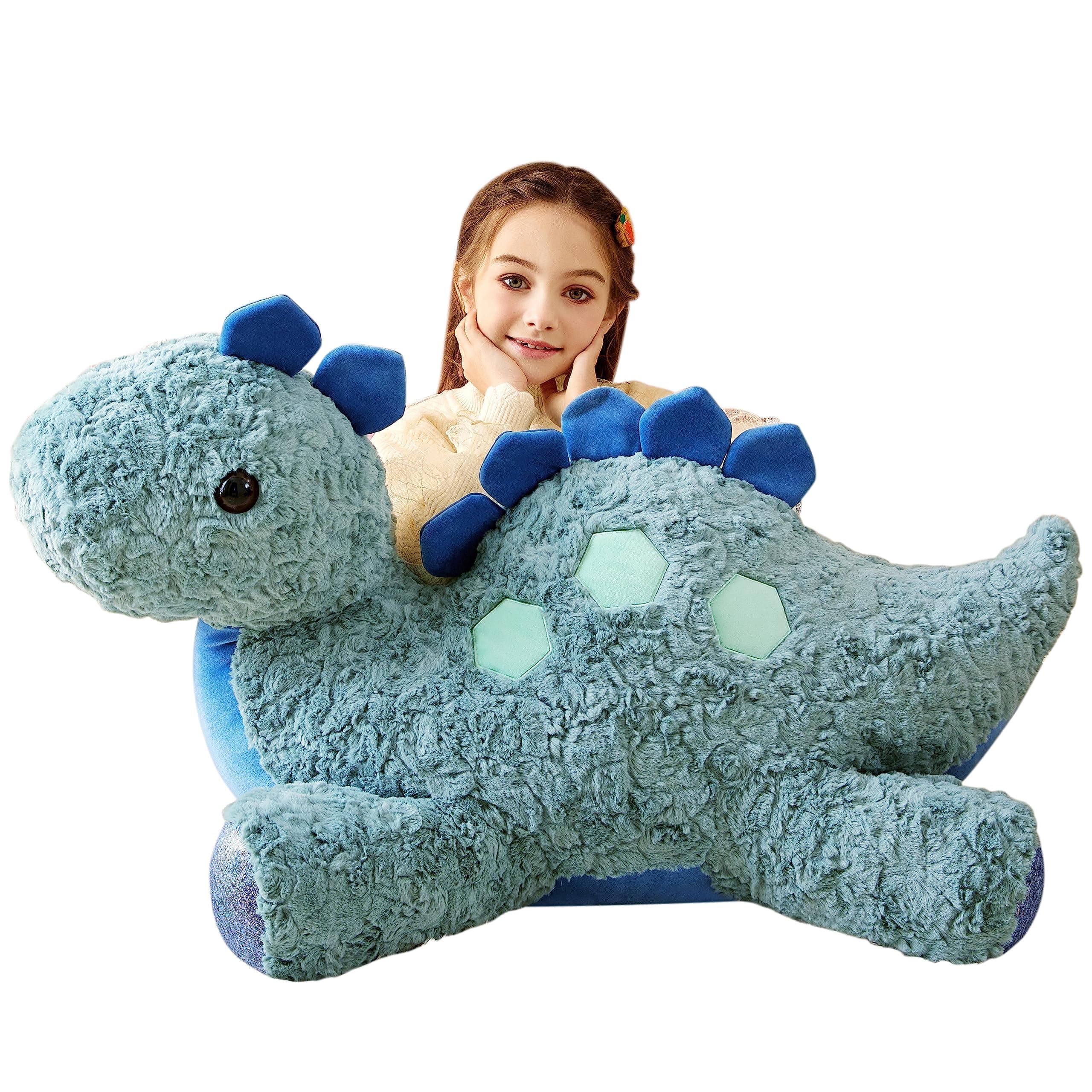 Large Stegosaurus Dinosaur Cuddly Toy, Giant Soft Toy, 78 cm Large Plush Toy, Giant Jumbo Plush Toy, Gift for Children