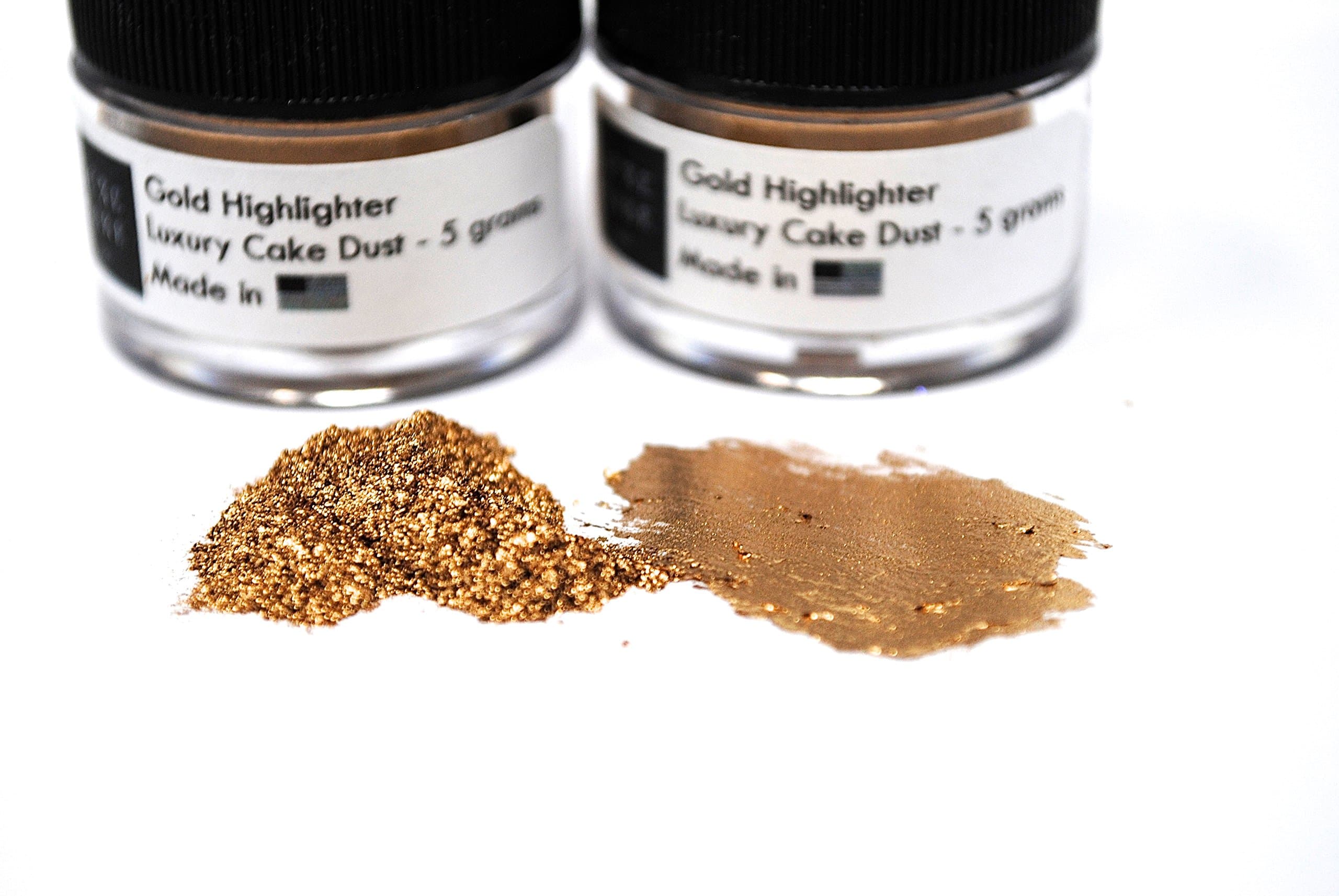Luxe Cake (2 pack) Gold Highlighter Luxury Cake Dust, 10 grams total, USA Made