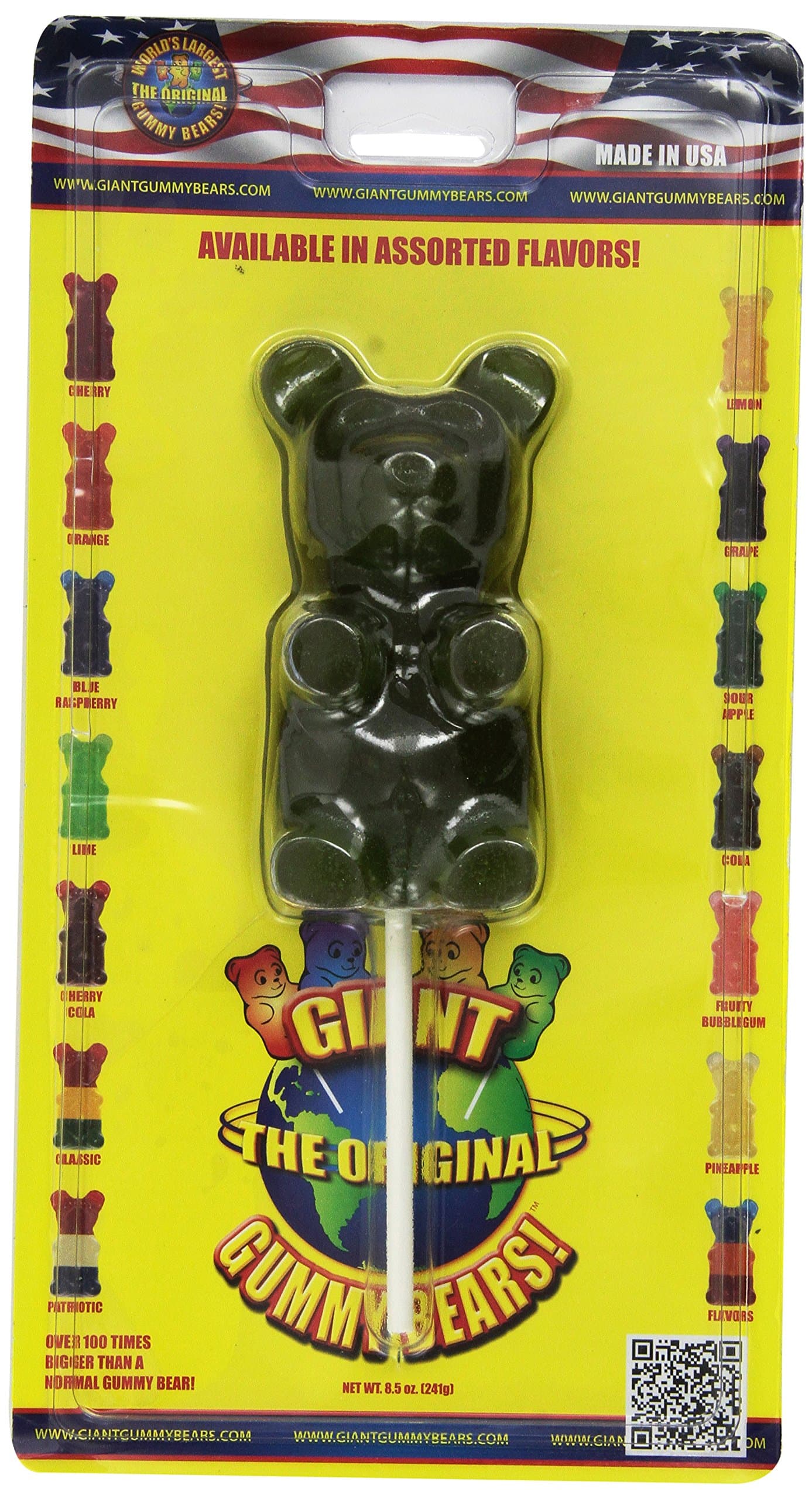 Giant Gummy Bear On A Stick - Lime