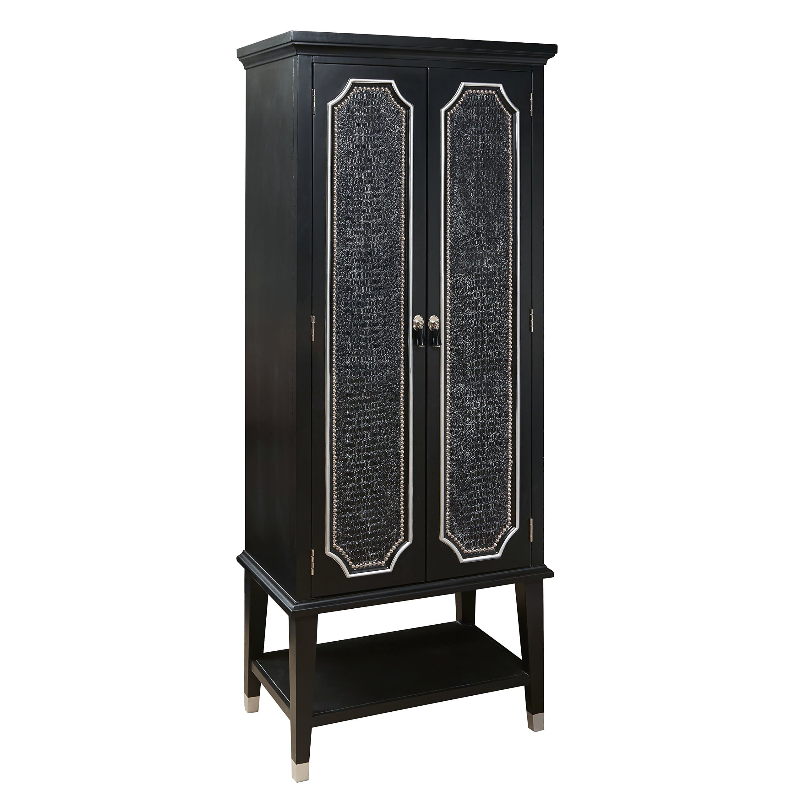 Stylistics Mystic Bar Cabinet, 28" x 17" x 75", Black