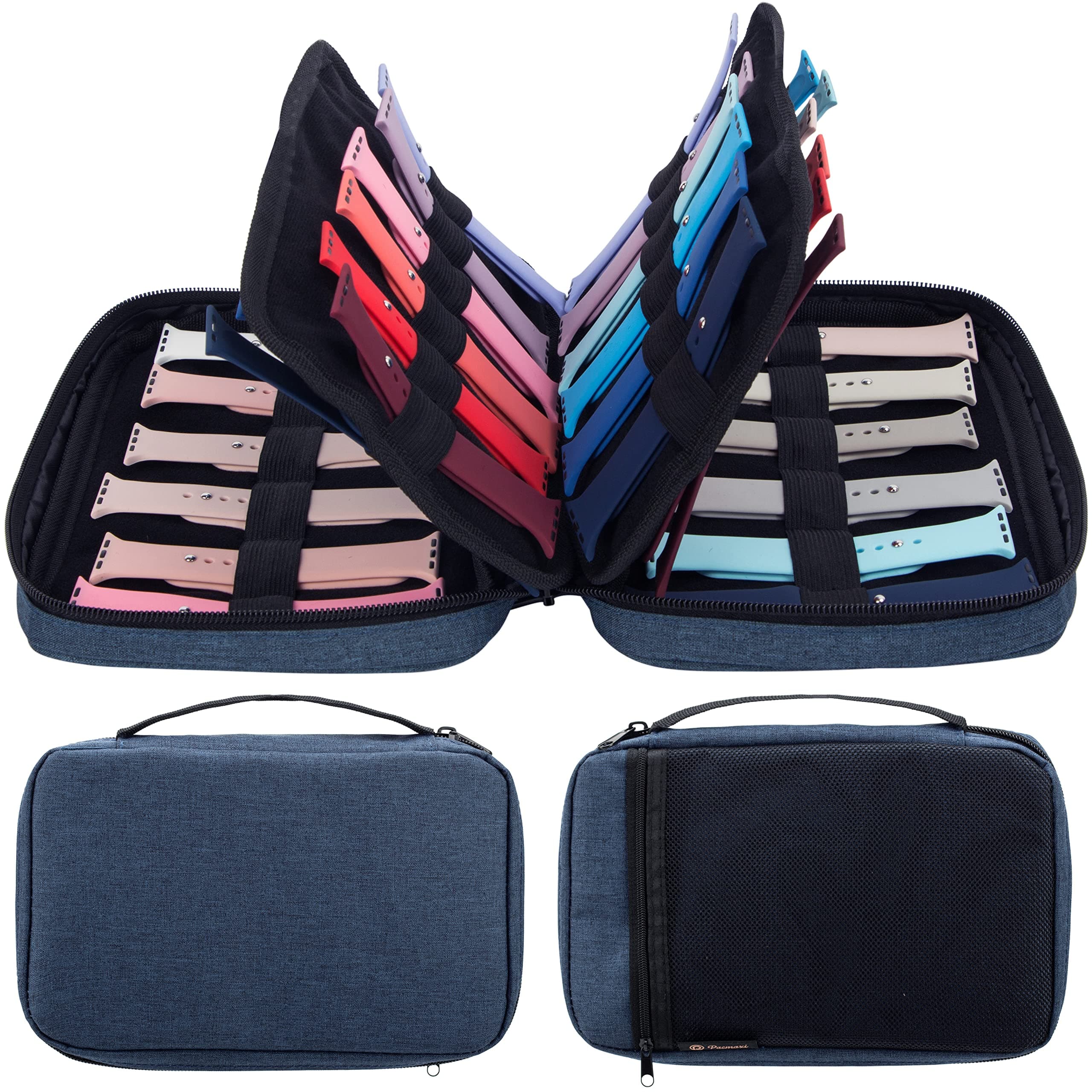PACMAXI36 Watch Bands Storage Case - Holds 36 Bands, Fits Most Sizes, Organizer for Watch Straps & Accessories