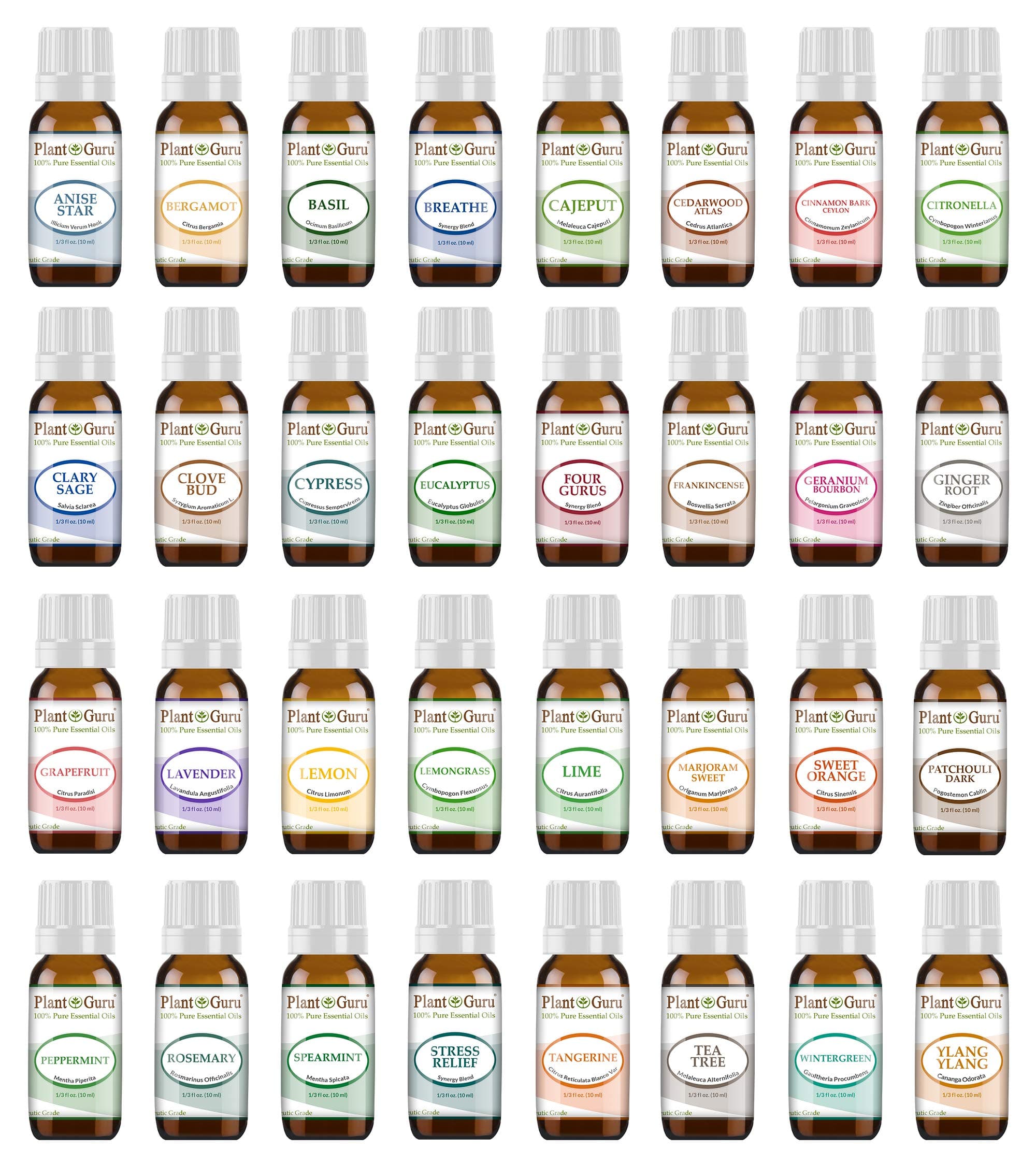 Ultimate Essential Oil Set 32-10 ml 100% Pure Therapeutic Grade for Aromatherapy Diffuser, Skin, Body, Hair. Perfect for DYI Crafts, Soap, Lotion, Cream, Lip Balm and Candle Making.