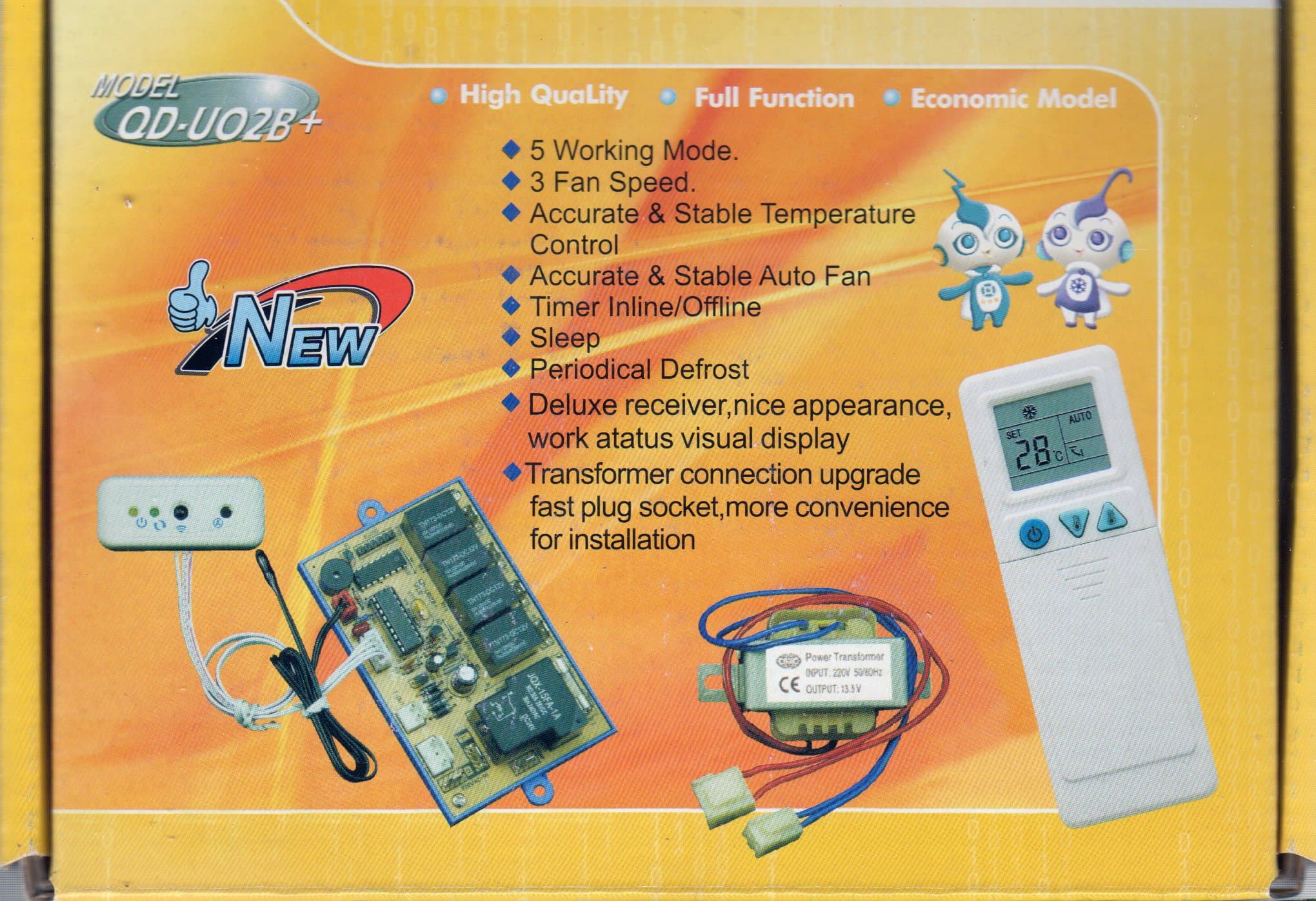 Universal AC Ductless Mini-Split Control System with Remote & Sensors