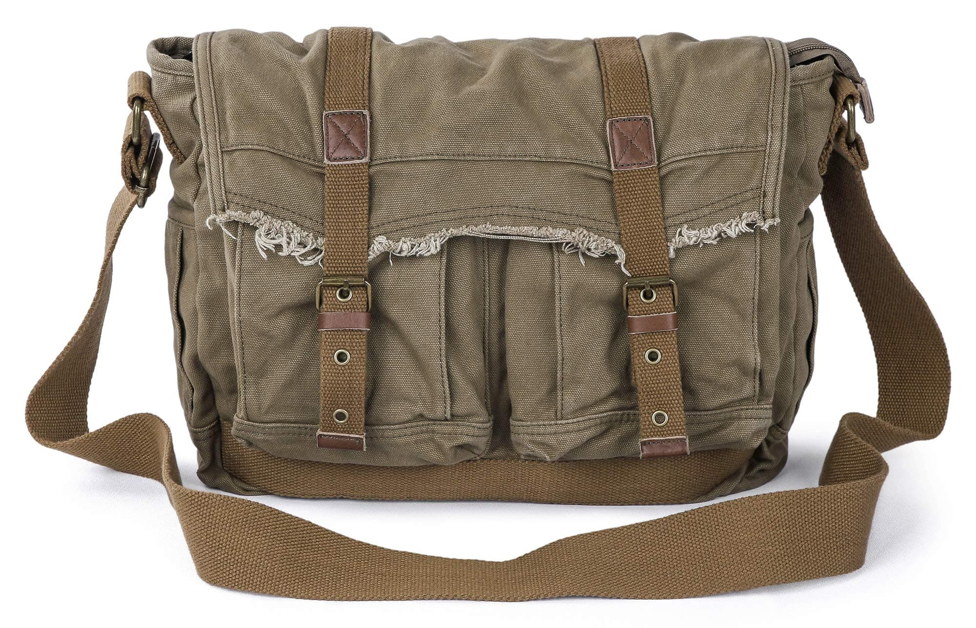 GOOTIUM #80808 Frayed Style Messenger Bag