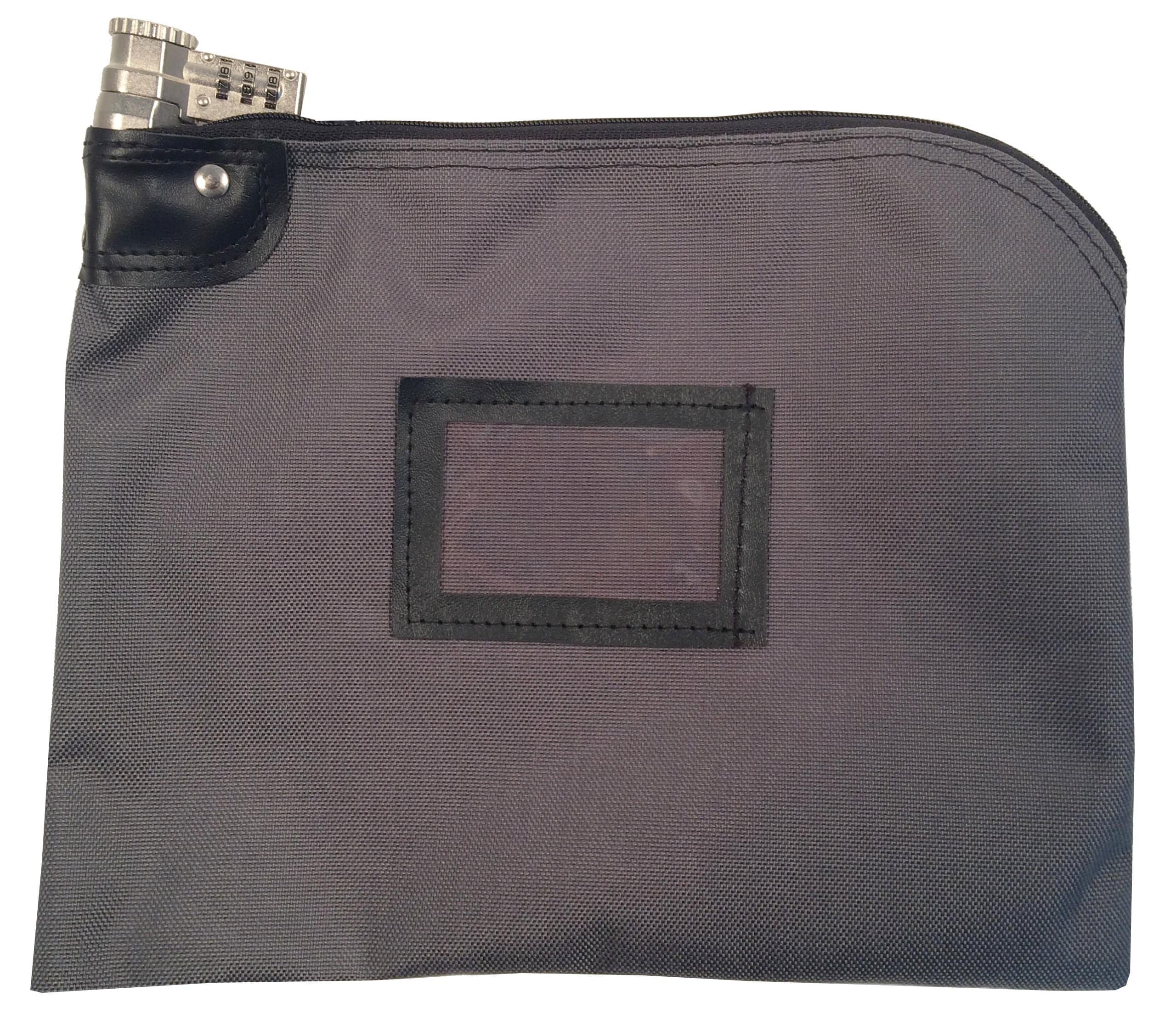 Cardinal bag suppliesLockable Bank Bag 1000 Denier Nylon Combination Keyed Security System (Gray)