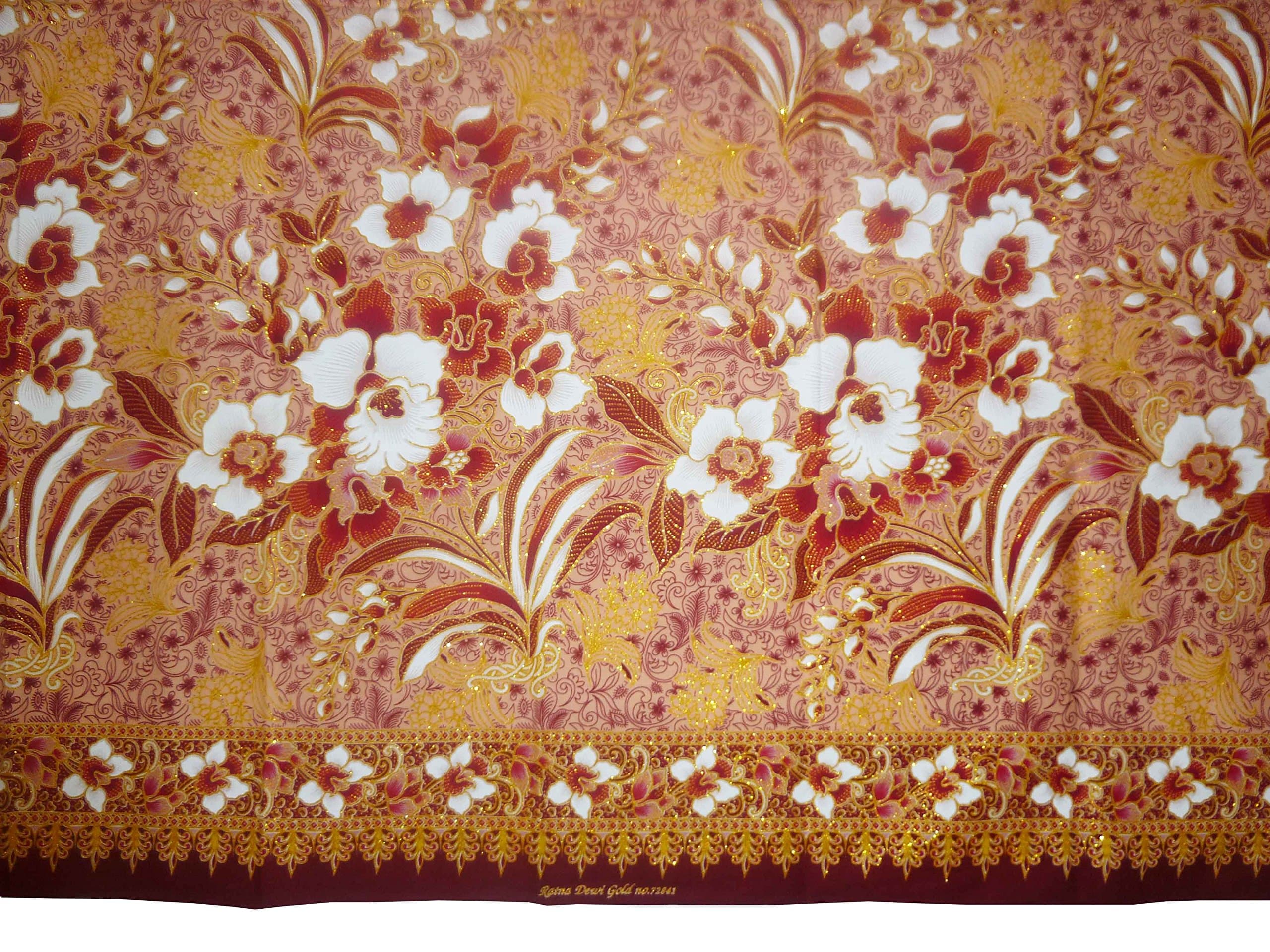 Fabric Batik Women's Floral Pink Printed for Various Occasions