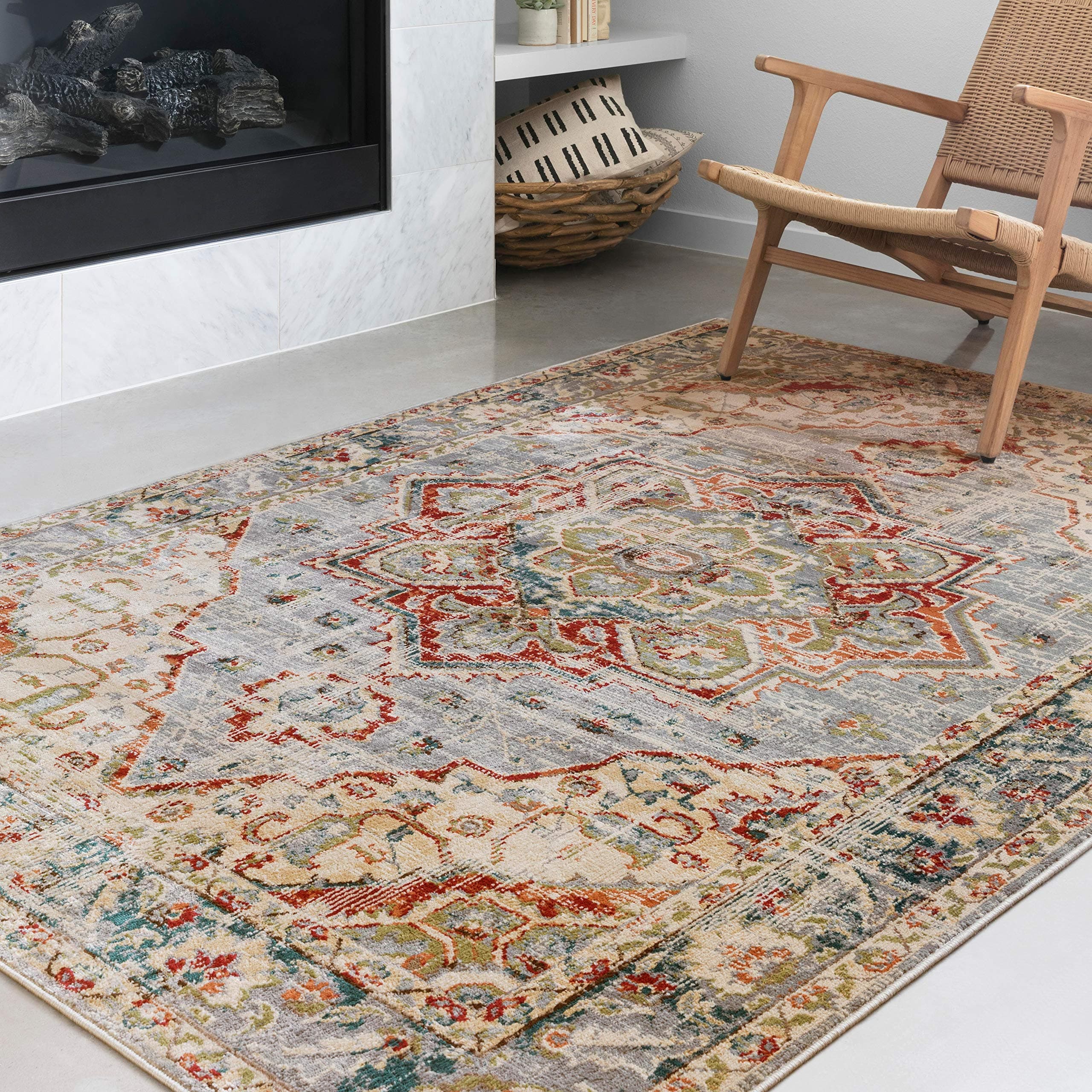 LoloiII Isadora Oatmeal/Multi 2'-0" x 3'-0" Accent Rug