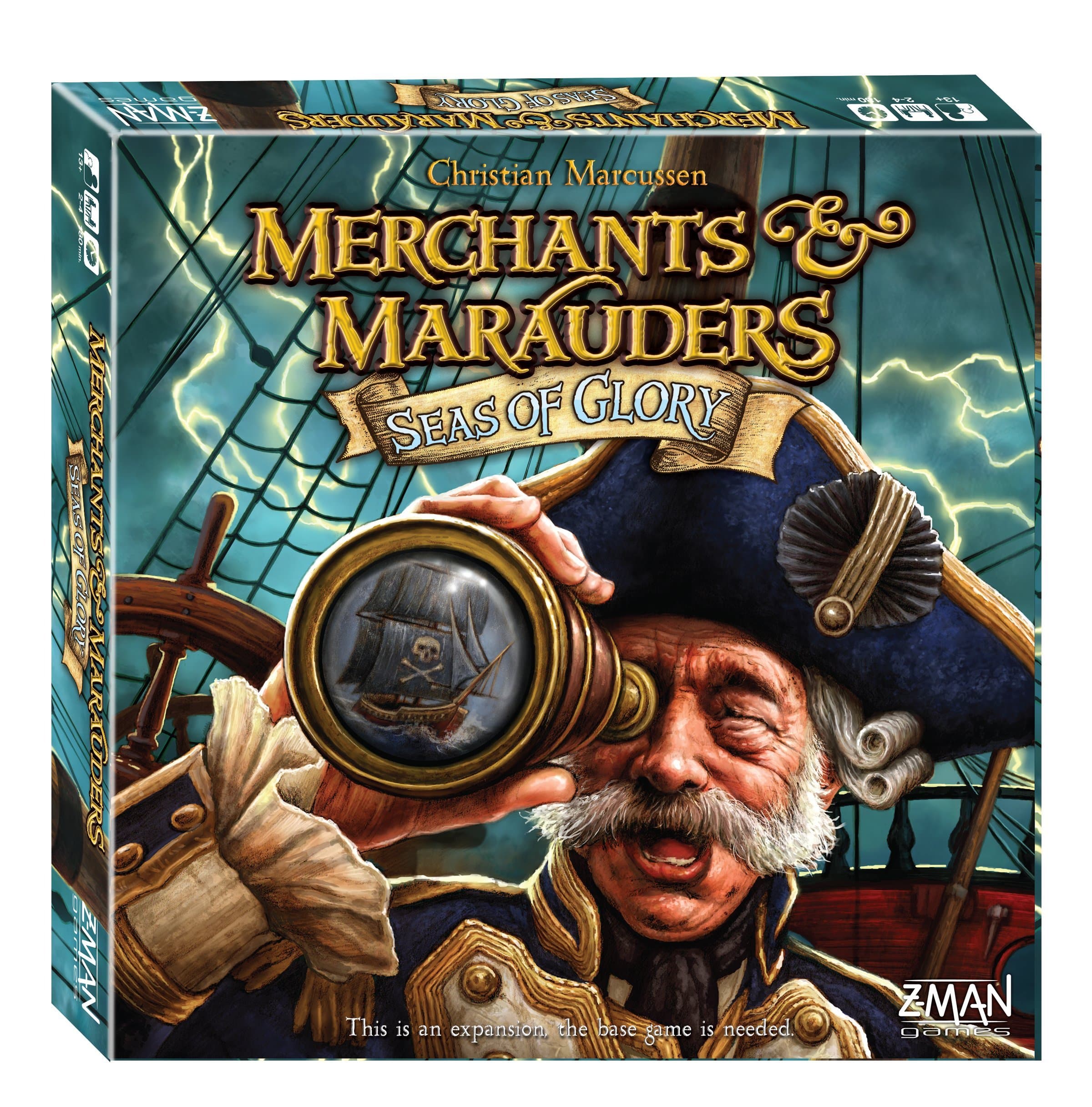 Merchants & Marauders Seas of Glory Board Game EXPANSION - Pirate Themed Fighting Strategy Game for Kids & Adults, Ages 13+, 2-4 Players, 180 Minute Playtime, Made by Z-Man Games