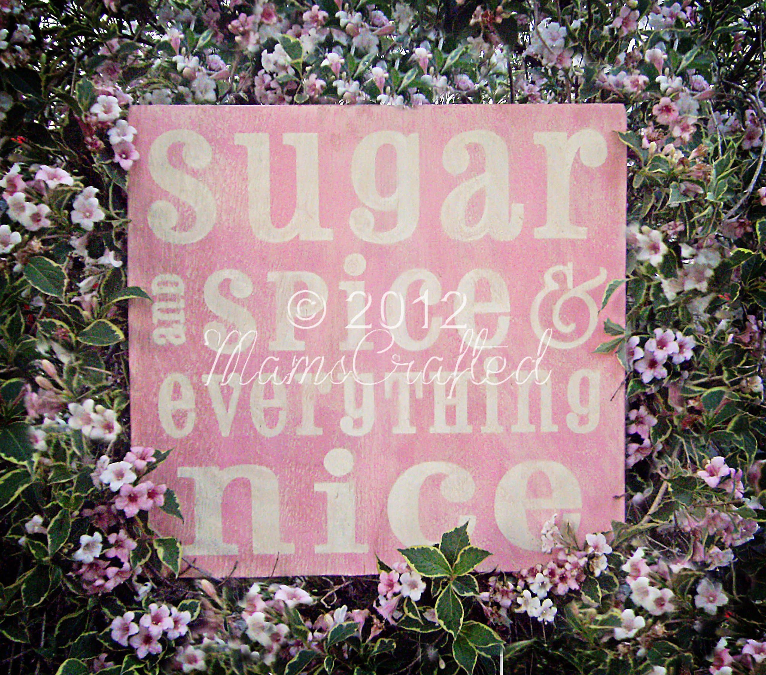 Sugar and Spice & Everything Nice, 12x12 Hand Painted Nursery Art