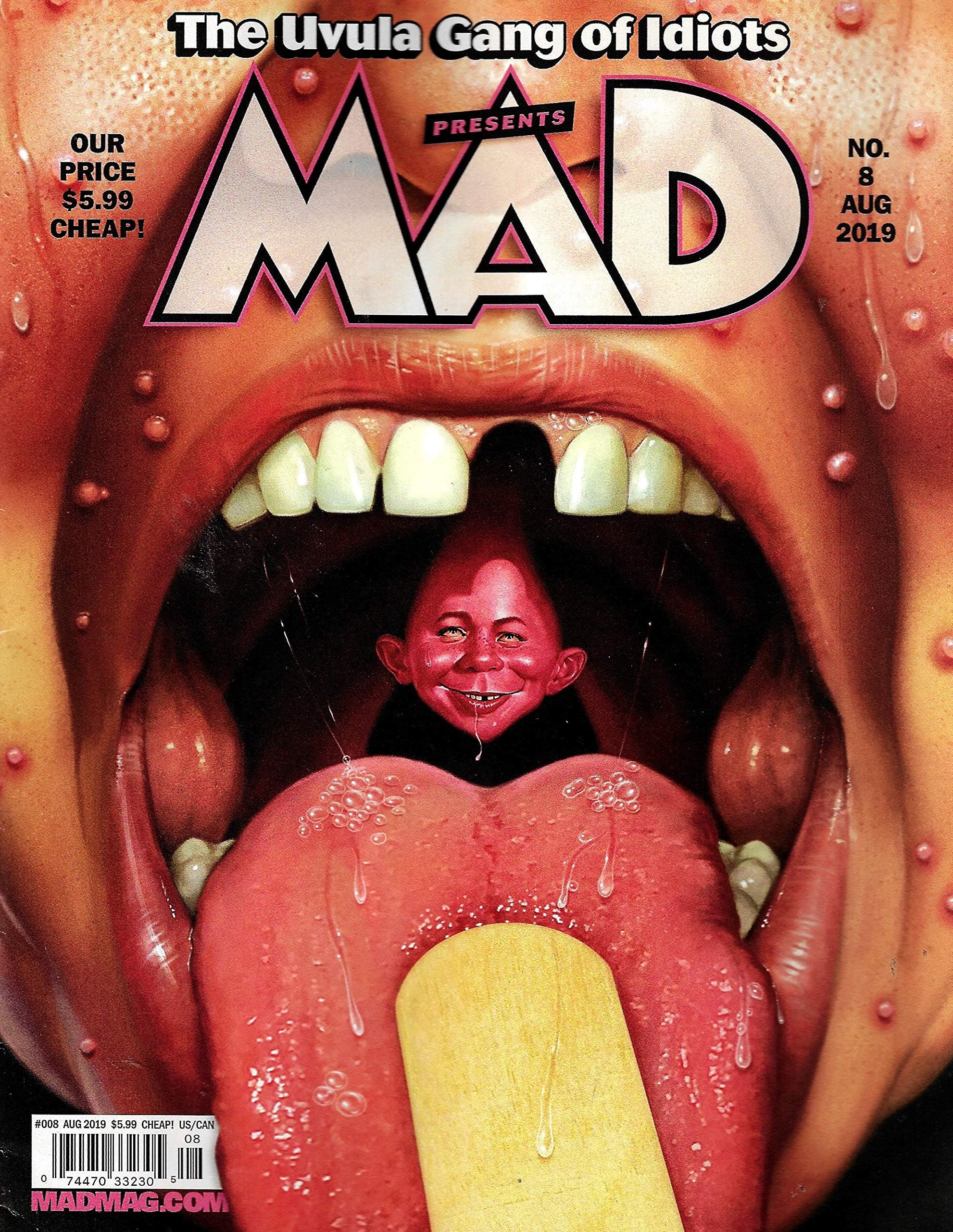 Mad Magazine (August, 2019) Uvula Gang of Idiots Single Issue Magazine – January 1, 2019