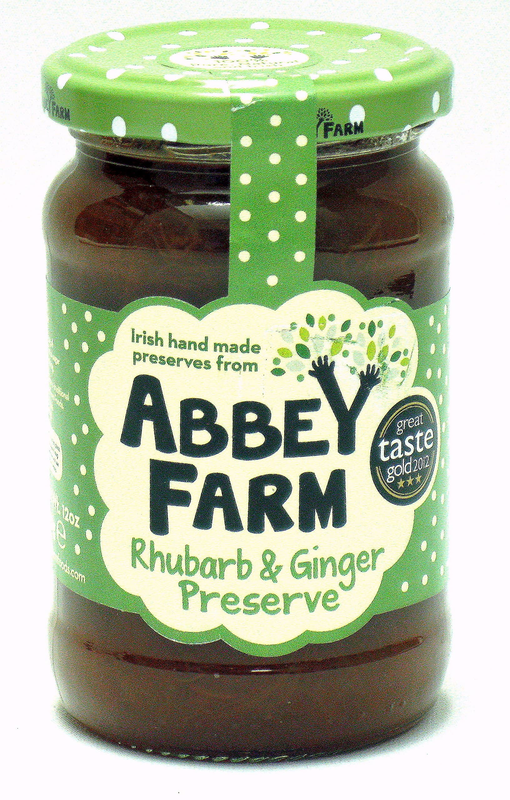 Abbey Farm Preserve, Rhubarb and Ginger, 12 Ounce