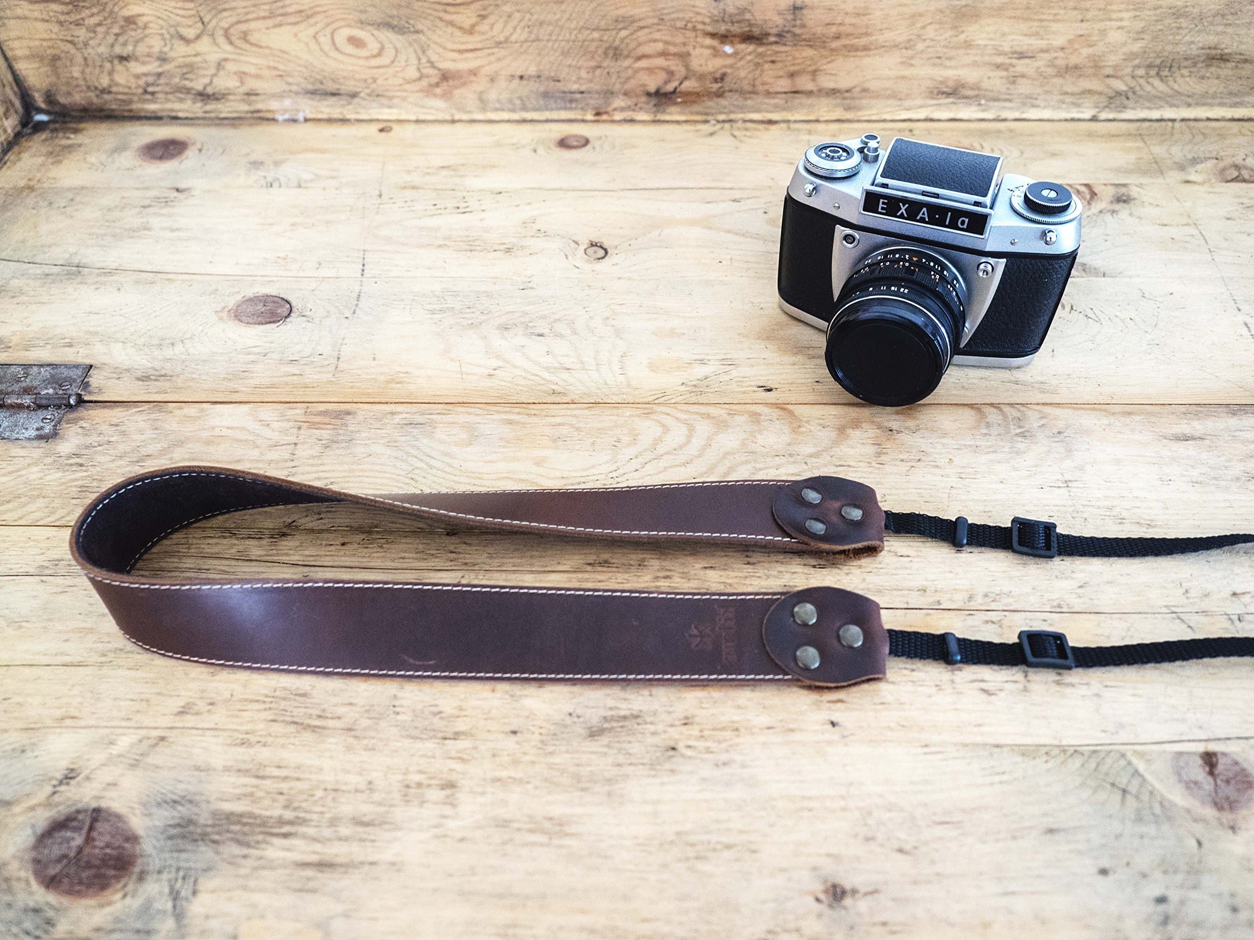 Brown Leather strap / leather camera strap / Vintage Photo strap / Neck leather strap camera / Nikon leather strap / Canon leather strap