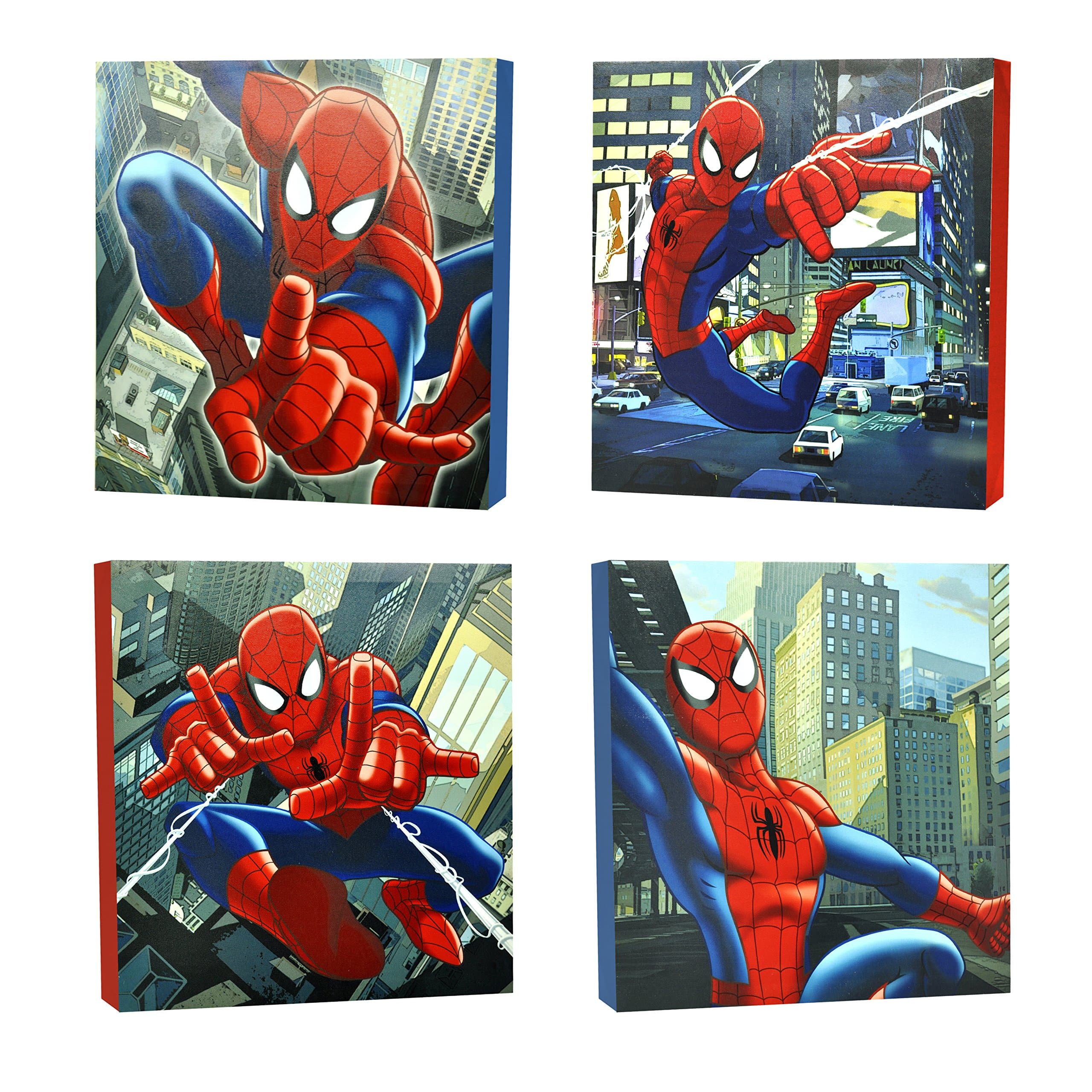 IDEA NUOVA Marvel Spider-Man Canvas Wall Art (4-Piece)