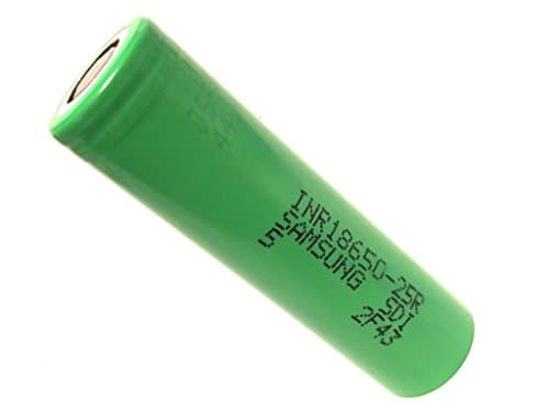 Samsung 25R 2500mah 18650 Li-ion Rechargeable Battery - VIPERTECH Case Included (1 Battery)