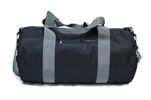 Lightweight Waterproof Foldable Duffel/Barrel Holdall Bag for Travel Gym Sports Overnight Weekend (Black/Gray)