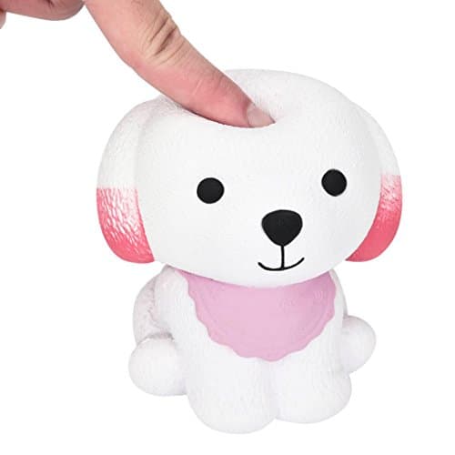 SEWORLD 12cm Jumbo Squishy Cute Puppy Scented Cream Slow Rising Squeeze Toys (12 X 9 X 8cm, Pink)