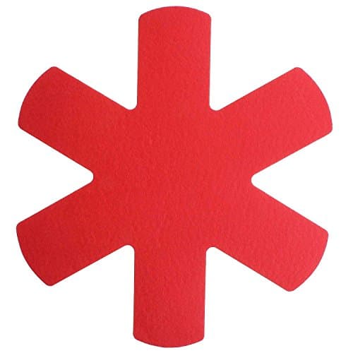 Macosa Home Protection Pack Felt & Fabric/Washable and Real Food Pans. Set of 3 or 6. Universal 38 cm Can be cut to size. Extra Soft, Non-Slip Rear/Stacking Aid Cover, protects your phone from scratches, Pan Pan Protective Inserts, felt, Rot 6er Set, 38 cm