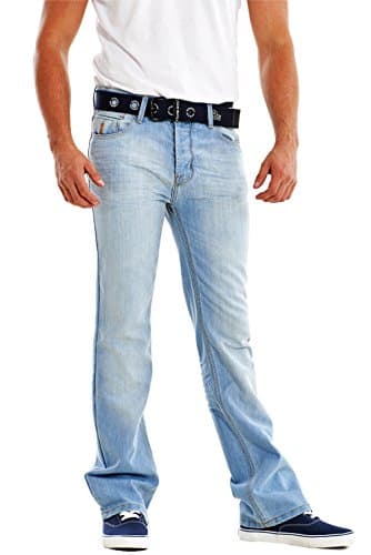 Mens BootCut Jeans Stone Edge Brand Denim Waist 30" to 42" Short, Regular, Long